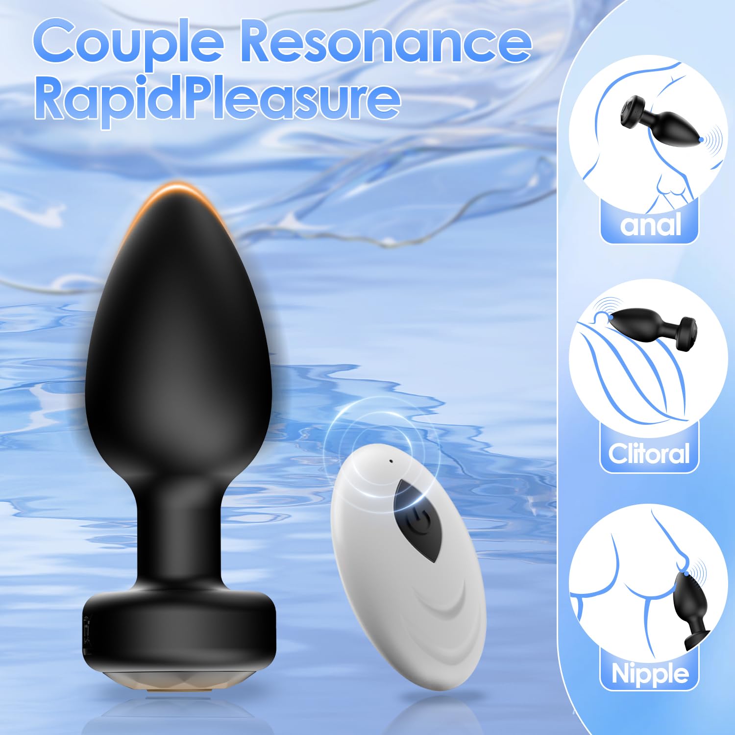 Remote Control Anal Plug Vibrator with 10 Vibration Modes - Small Prostate Massager for Men, Wireless Adult Sex Toy for Couples Play & Solo Pleasure - Perfect for Bedroom Fun, BDSM & Sensual Exploration