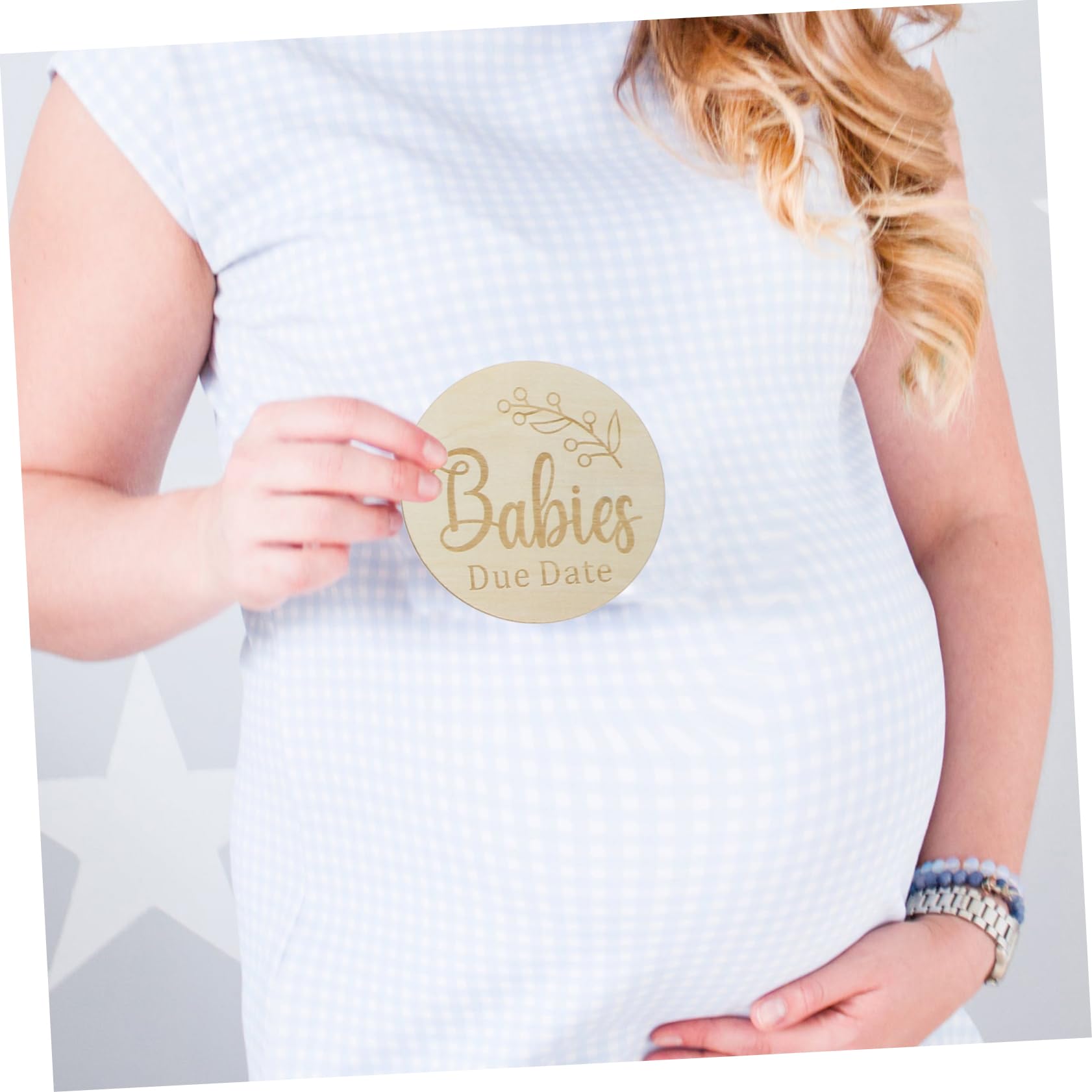 BIUDECO 11-Piece Pregnancy Milestone Markers - Double-Sided Wooden Weekly Baby Bump Cards for Expecting Mothers | Perfect for Maternity Photos, Baby Showers & Pregnancy Journals