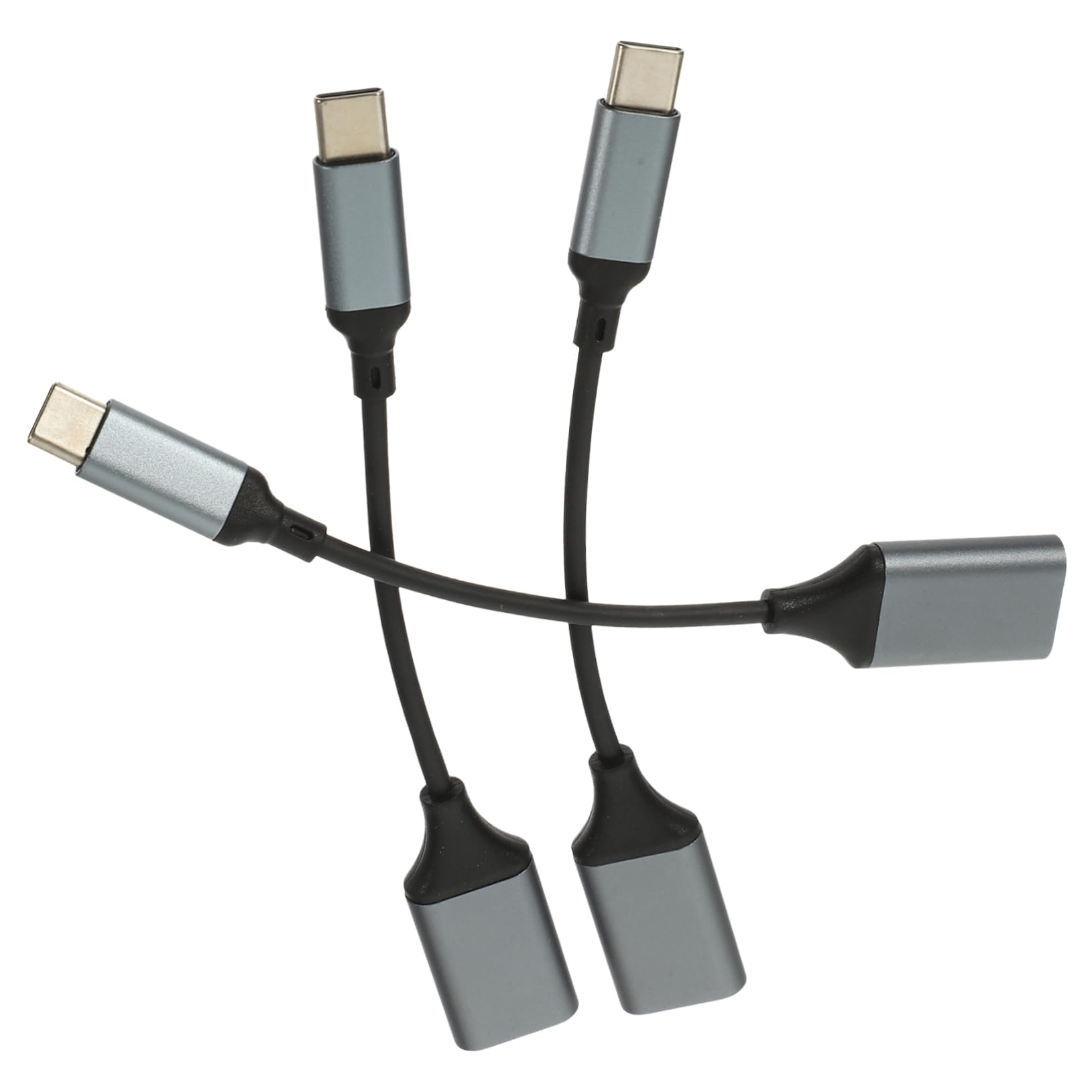3-Pack USB Type C Cable Set - 3A Fast Charging USB C to USB 3.0 Adapter, USB C Female to USB Male Converter, USB B to USB C Cable - Compatible with Smartphones, Tablets & Laptops for Fast Charging & Data Transfer