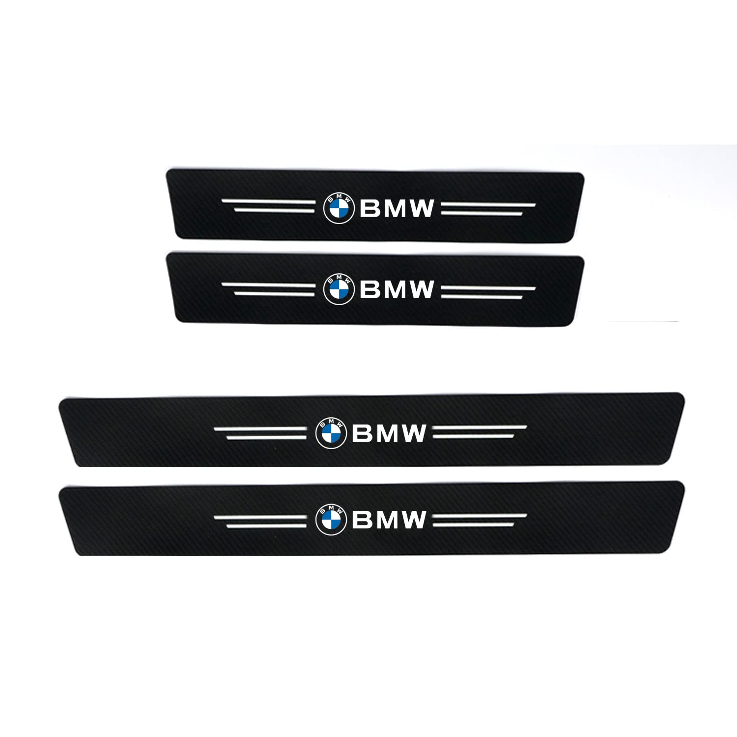 4PCS Carbon Fiber Car Door Sill Protector for BMW - Anti-Scratch Interior Accessories for Car Entry Protection