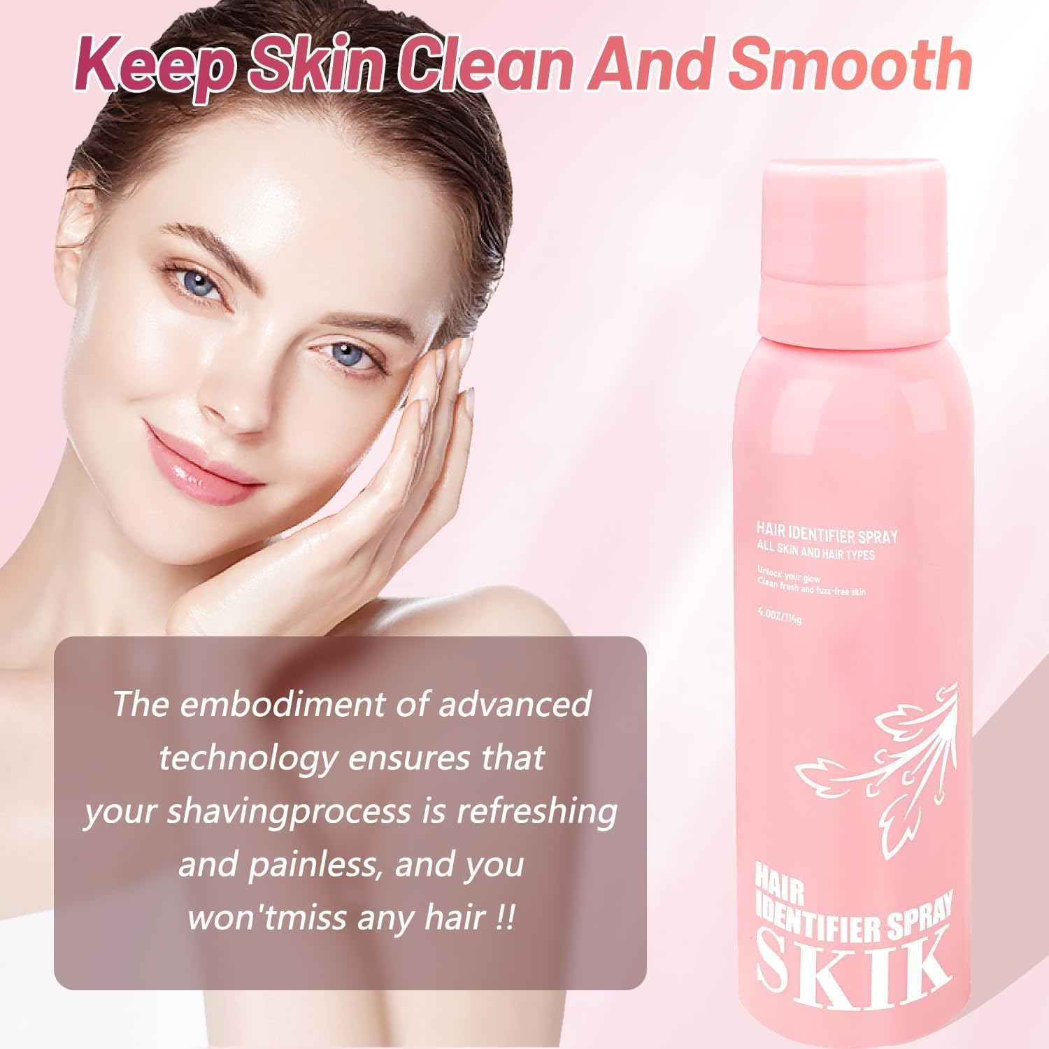 Best Hair Identifier Spray for Face Shaving - Women & Men Dermaplaning Tool | Precise Facial Hair Removal Spray for Smooth Skin | Perfect for At-Home Dermaplane Treatments & Salon Use
