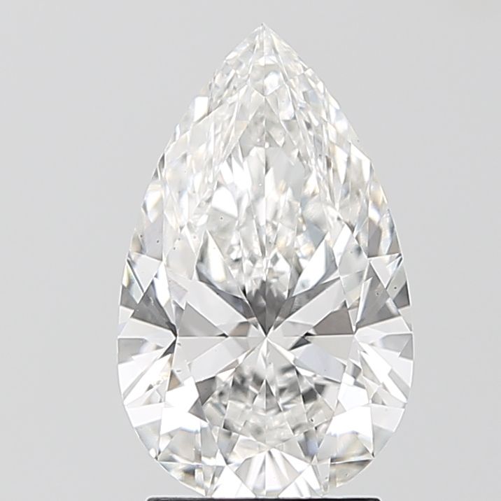 2.53 Carat F Color VS2 Clarity Pear-Shaped Lab-Grown Diamond for Engagement Rings & Fine Jewelry