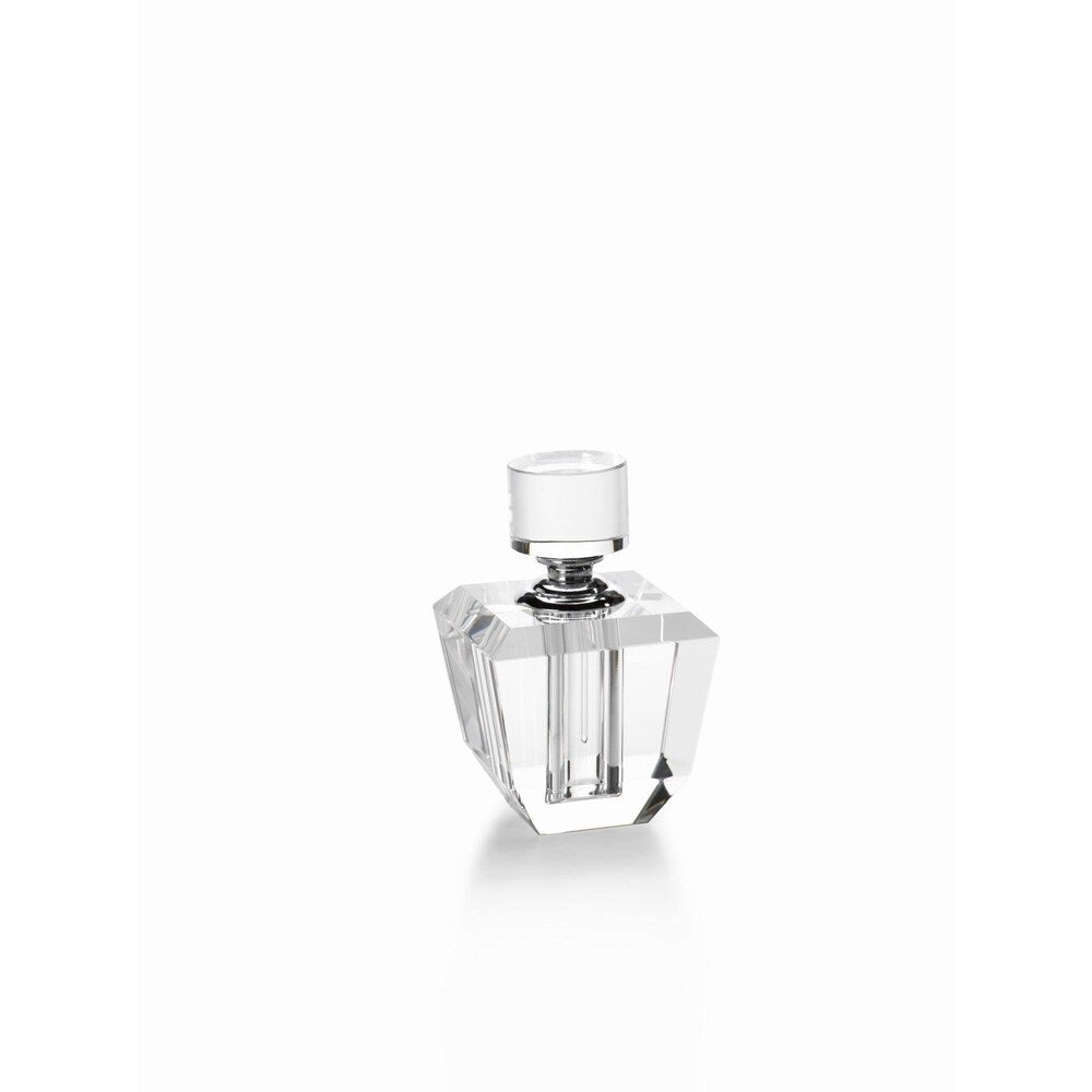 Abasi 5 Tall Tapered Glass Perfume Bottle - Square Shaped Empty Refillable Container for Essential Oils & Fragrances - Perfect for Home Spa, Bathroom Decor & Gift Packaging