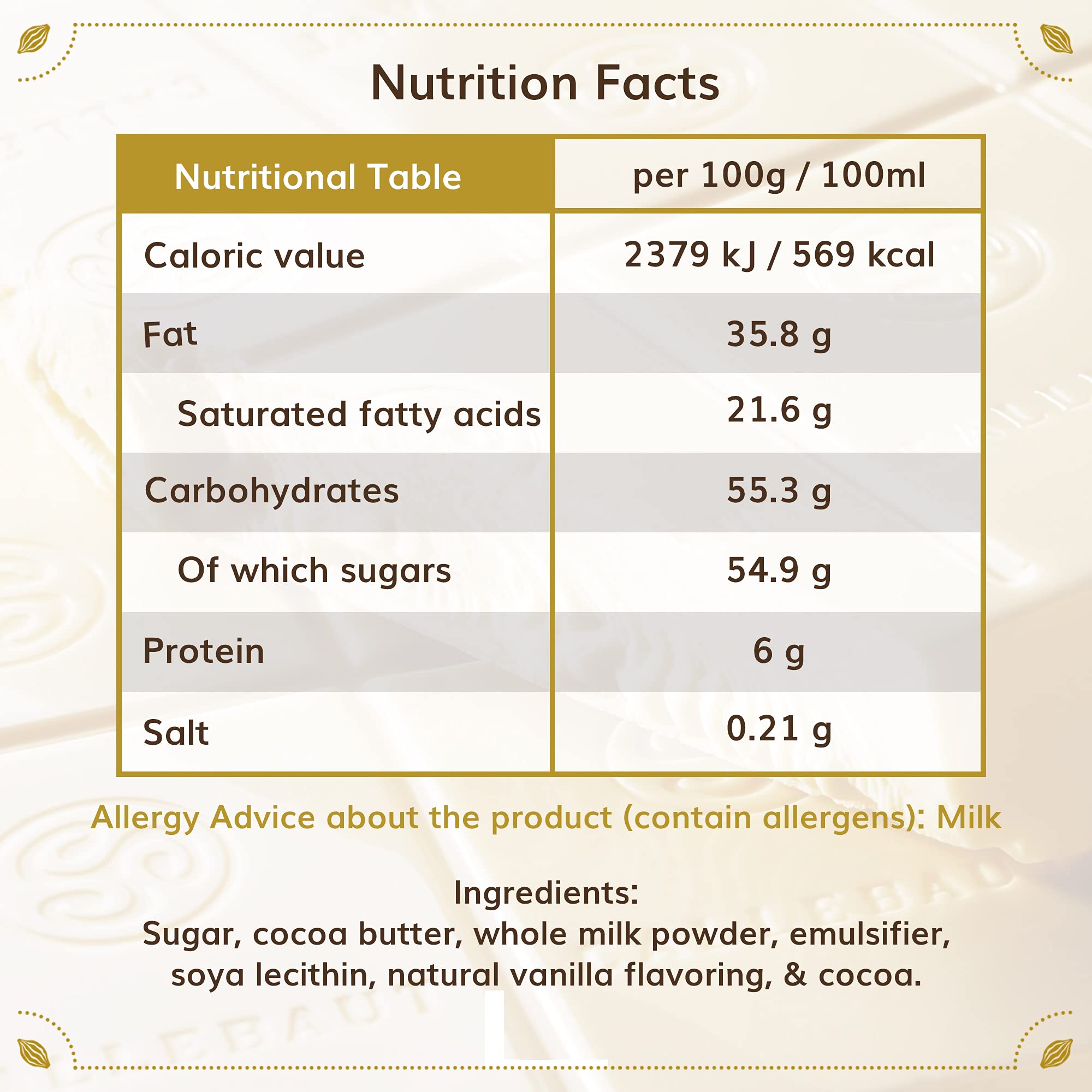 Callebaut White Baking Chocolate - 11 lb Bulk Pack for Professional Baking, Desserts & Pastry Making | High-Quality Belgian Chocolate for Chefs, Bakers & Home Cooks