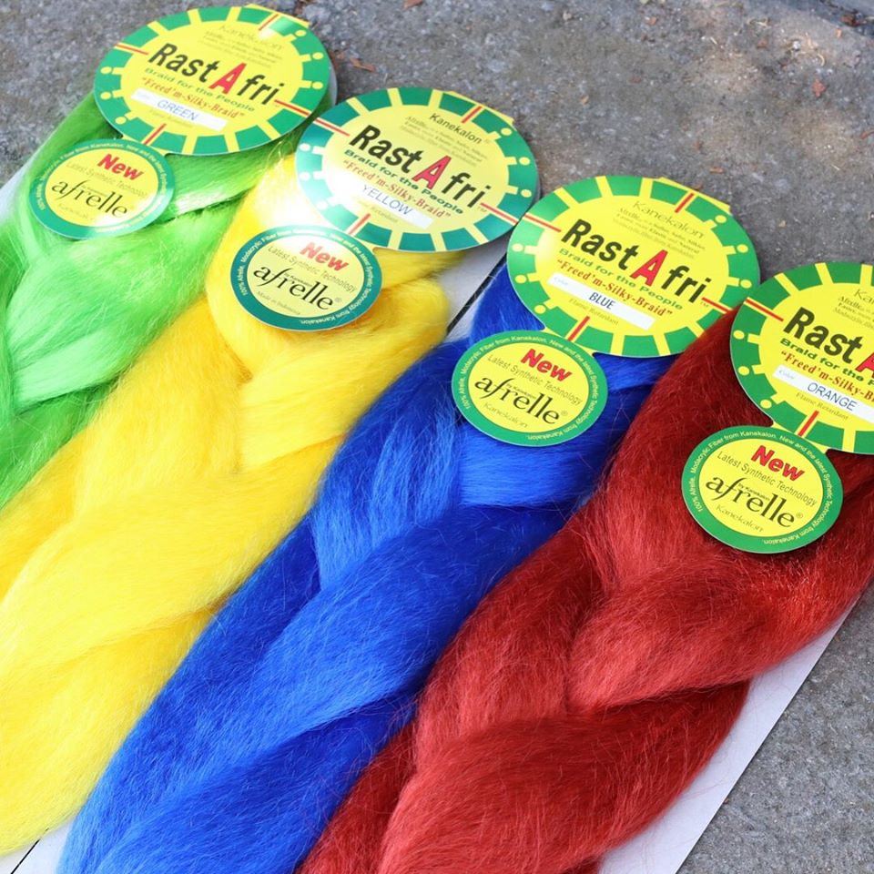 RastAfri Silky Braid Hair - 100% Kanekalon Synthetic Hair Extensions for Box Braids & Protective Styles | Perfect for African American Hair, Cosplay & Everyday Wear