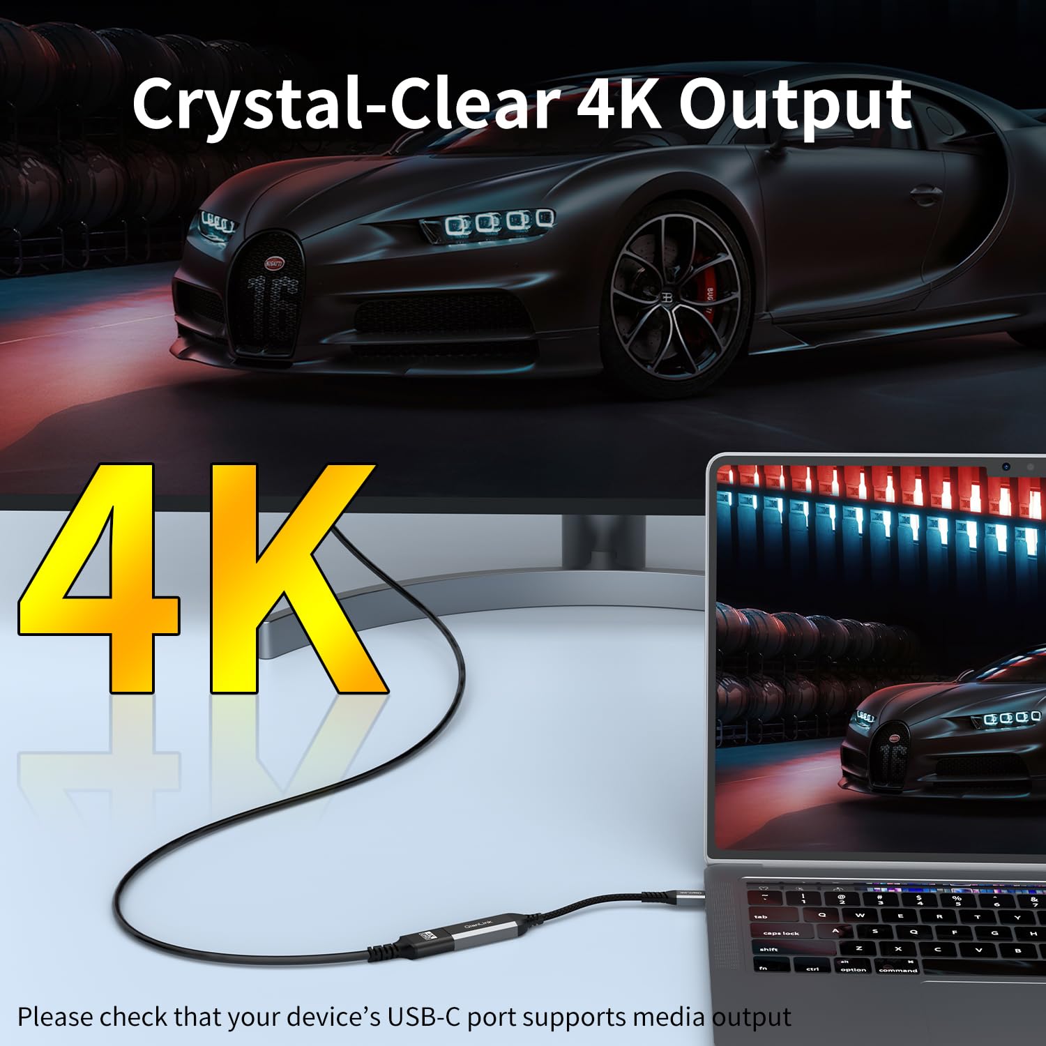 USB C to HDMI Adapter 4K 60Hz - Thunderbolt 3/4 Compatible for MacBook Pro/Air, iPhone 15/16, Dell XPS, Surface, iPad Pro - Universal Type C to HDMI Converter for Home Office, Gaming & Presentations