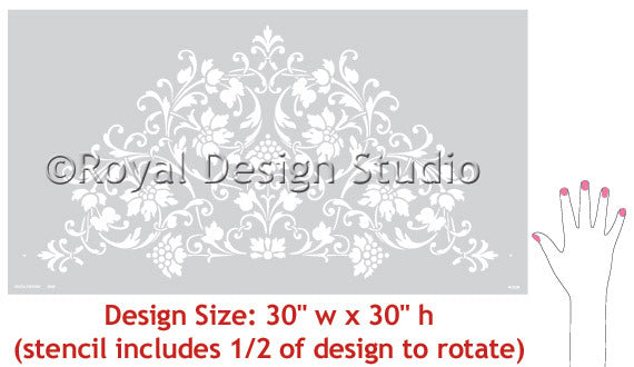 Hampton Ceiling Medallion Stencil - DIY Home Decor Painting Template for Vintage & Classic Interior Design | Perfect for Living Rooms, Bedrooms & Wedding Venues