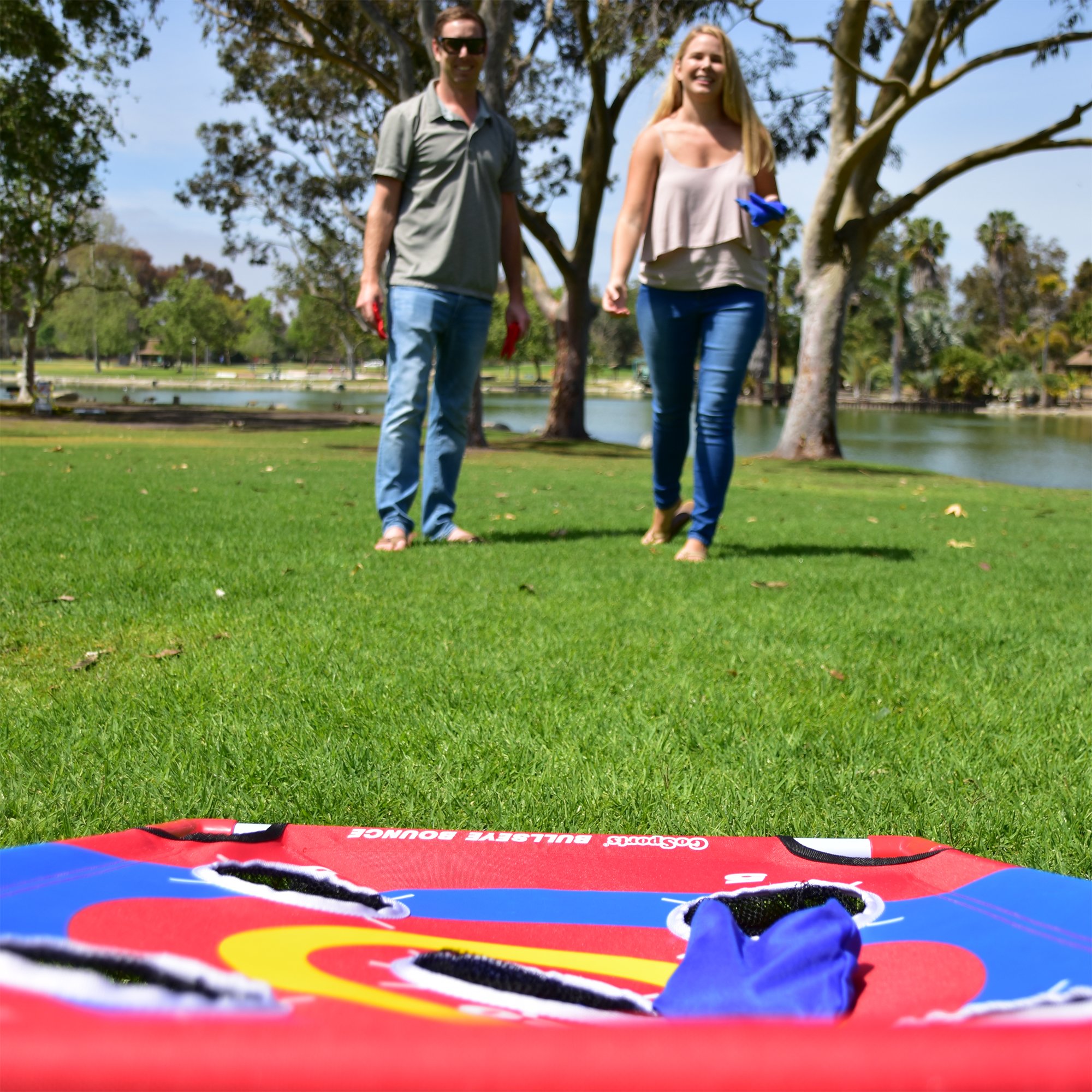GoSports 3x2 ft Portable Arcade Cornhole Game - Bean Bag Toss for Kids & Adults - Perfect for Backyard, Parties, and Tailgating
