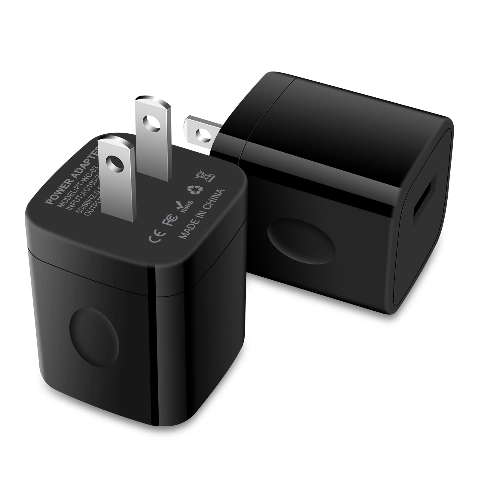 Fast USB Wall Charger Block - Single Port Power Adapter Cube for iPhone 14 Pro Max/13/12/11/X/XR, Samsung Galaxy S23 Ultra/S22/S21/A53 5G, Google Pixel 7 - Perfect for Home, Office & Travel Charging