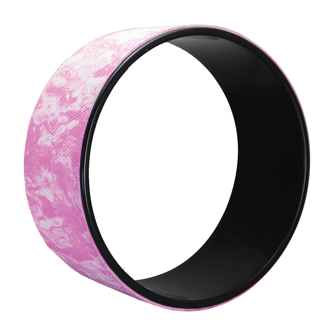 66Fit Yoga Back Wheel - Pink & White 12