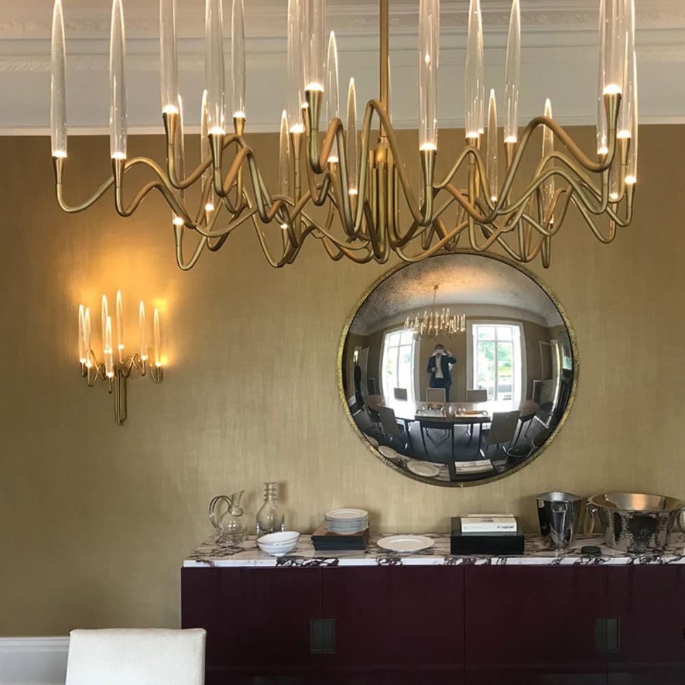 Elegant Classical Candelabrum Chandelier - Antique Brass Crystal Ceiling Light Fixture for Dining Room, Living Room & Bedroom Decor