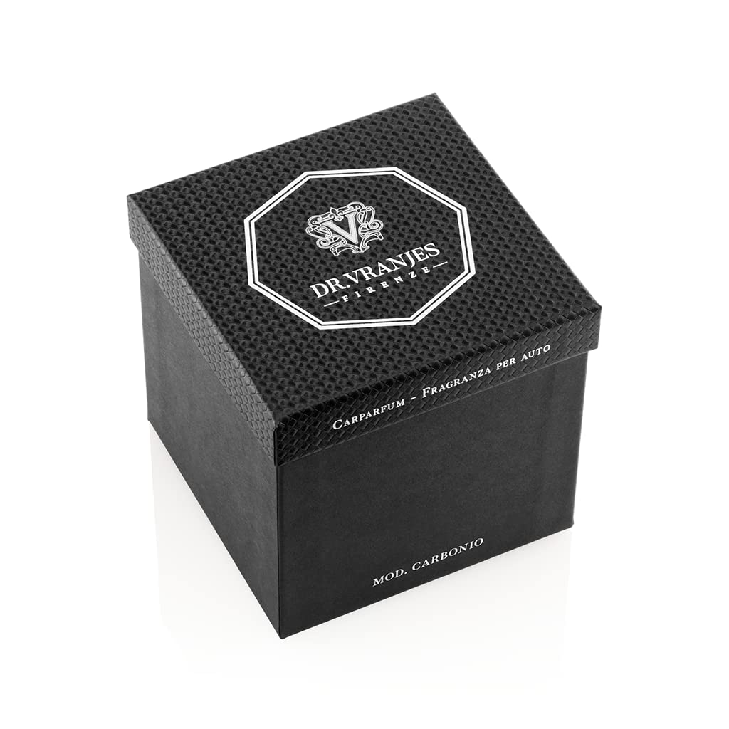 Dr. Vranjes Carbon Fiber Carparfum & Rosso Nobile Refill - Refillable Car Air Freshener - Luxury Car Fragrance for Home, Office, and Travel