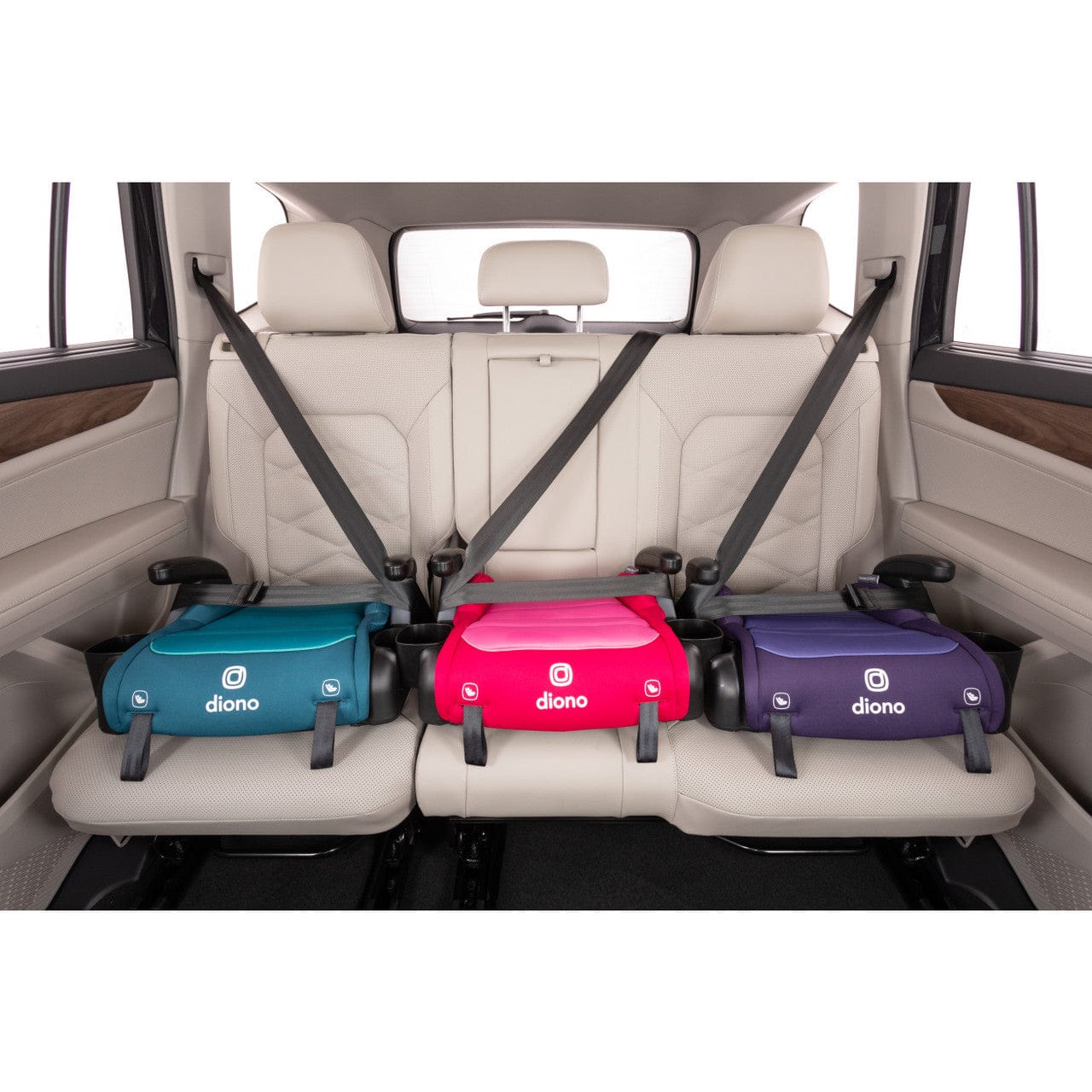 Diono Connect3® RXT Backless Booster Car Seat with LATCH System - 2 Pack for Kids Travel Safety | Perfect for School Carpool & Family Road Trips