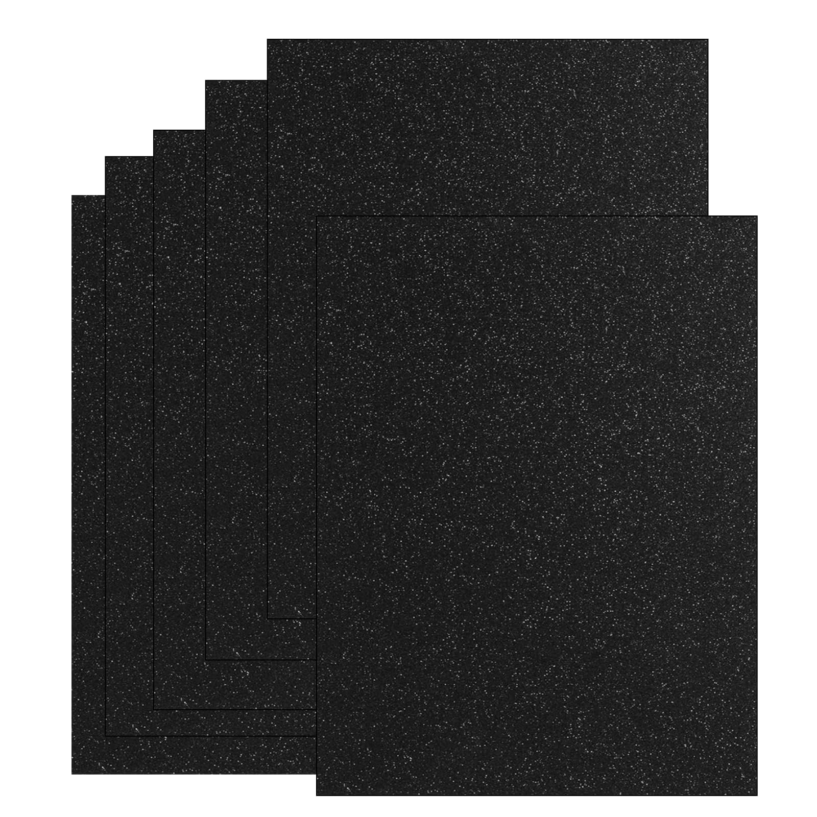 20 Sheets Black Glitter Cardstock Paper 8.5 x 11 Inches - 250gsm Premium Heavyweight Sparkling Cardstock for DIY Card Making, Scrapbooking, Party Decorations, School Projects & Craft Supplies (Black) | Perfect for Invitations, Greeting Cards & Holiday Crafts