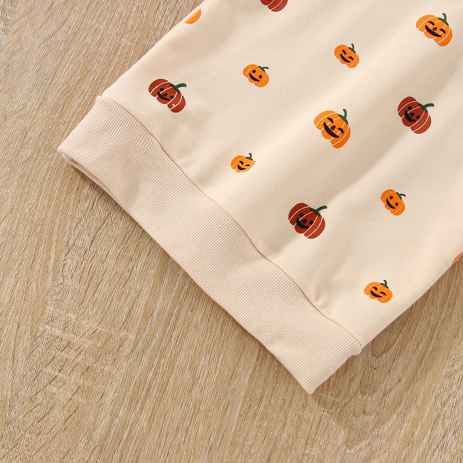Halloween Pumpkin Sweatshirt & Bubble Romper Outfit for Toddler Baby Boys & Girls - Cute Oversized Onesie for Fall Festivities & Photo Shoots