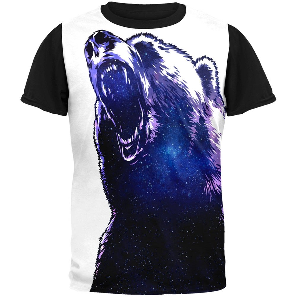Galaxy Bear Adult Black Back T-Shirt - Stylish Graphic Tee for Men & Women - Perfect for Casual Wear, Street Fashion & Gifts
