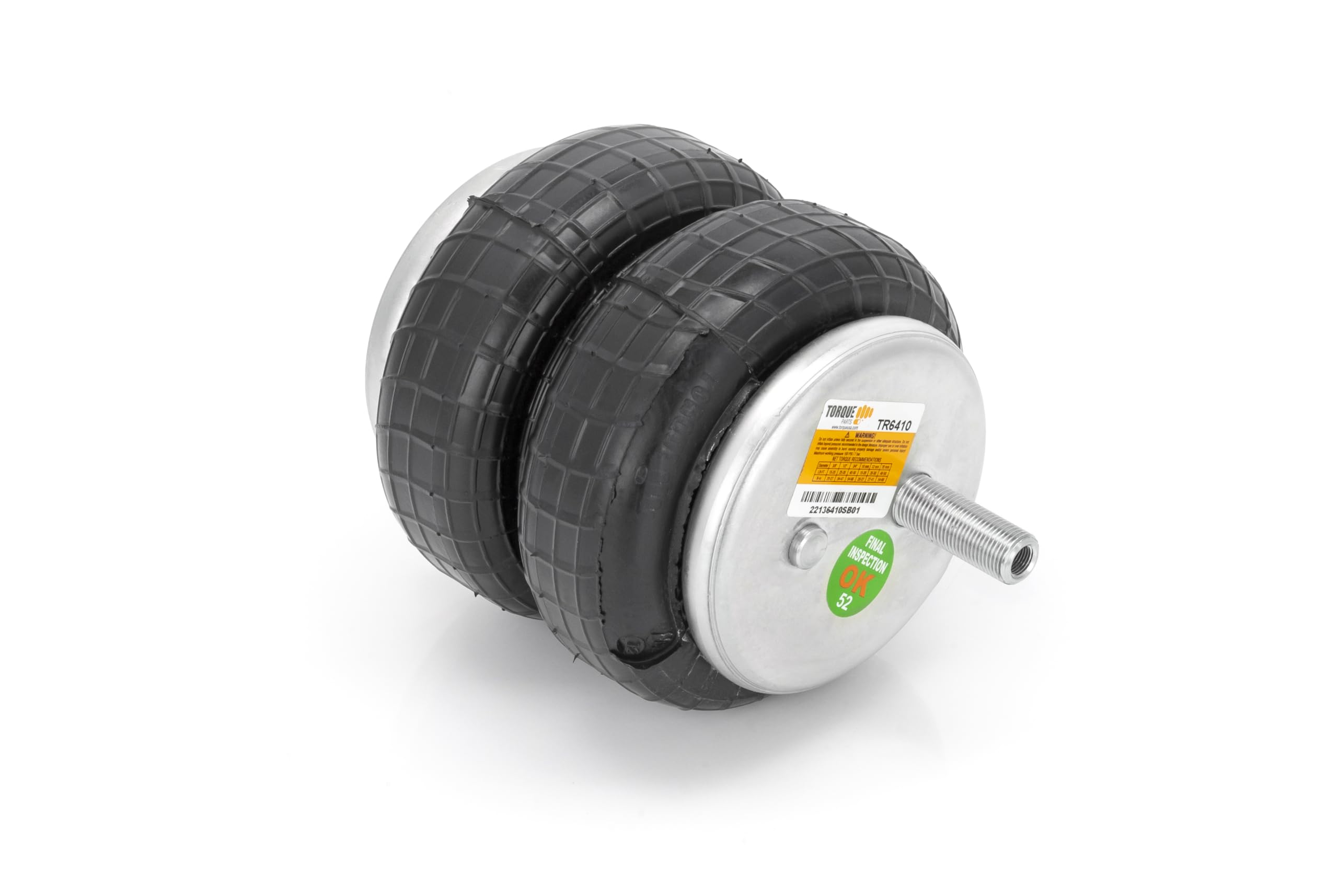 TORQUE 6410 Air Bag Replacement for Firestone Ride Rite 6410 & Torque Airbag Suspension Kits - Includes Fittings & Tubing (Compatible with Firestone 6410 Air Bag) - Perfect for Truck, RV, and Towing Vehicle Suspension Upgrades (TR6410)