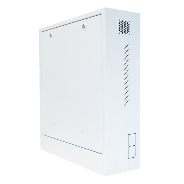 Slimline Vertical Wall Mount Security Cabinet with Cooling Fan - Heavy Duty Metal Storage for Documents, Valuables & Firearms - Perfect for Home, Office & Garage Security Organization