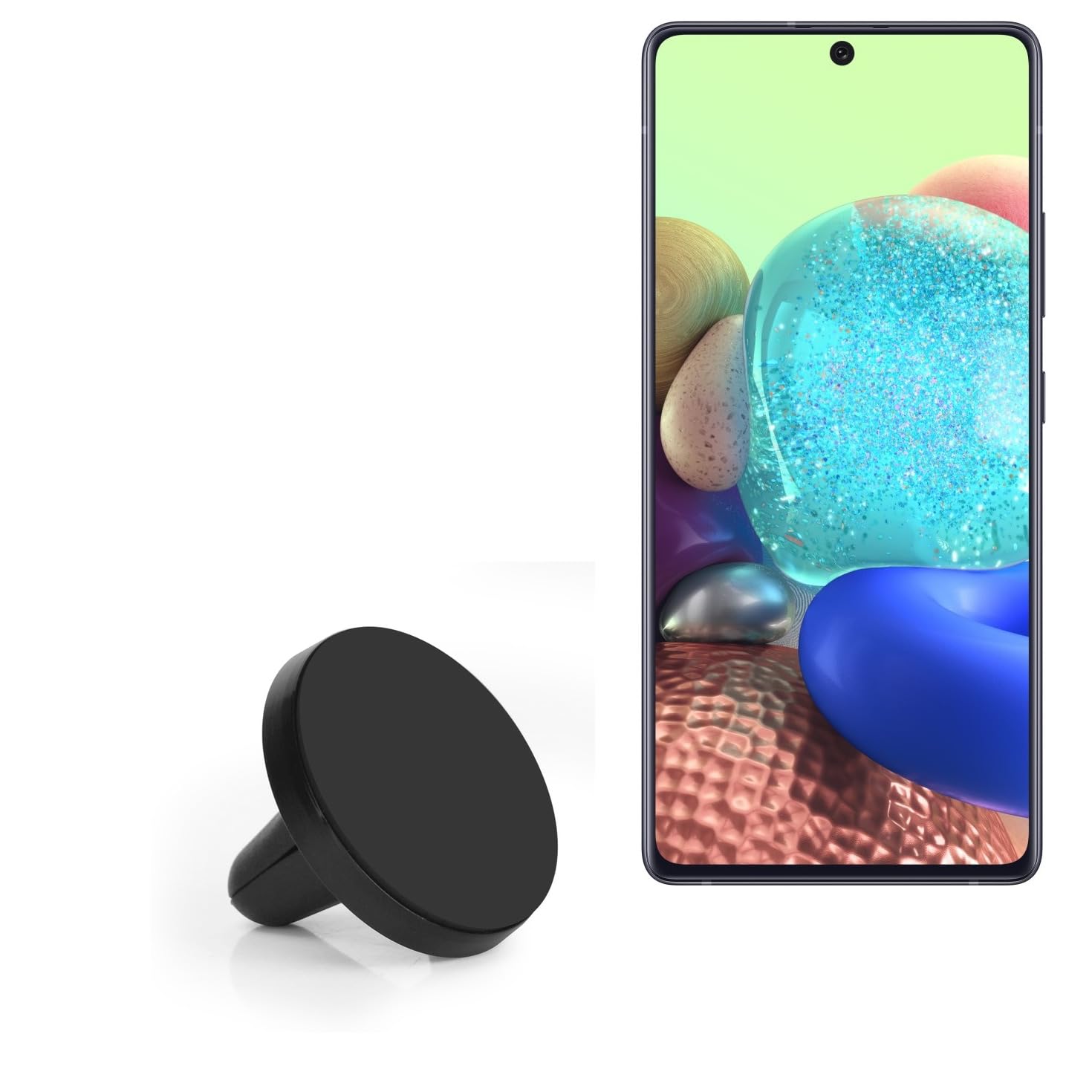 BoxWave Minimus MagnetoMount - 磁性车载支架，兼容三星Galaxy A71 5G，适用于驾驶导航和免提通话