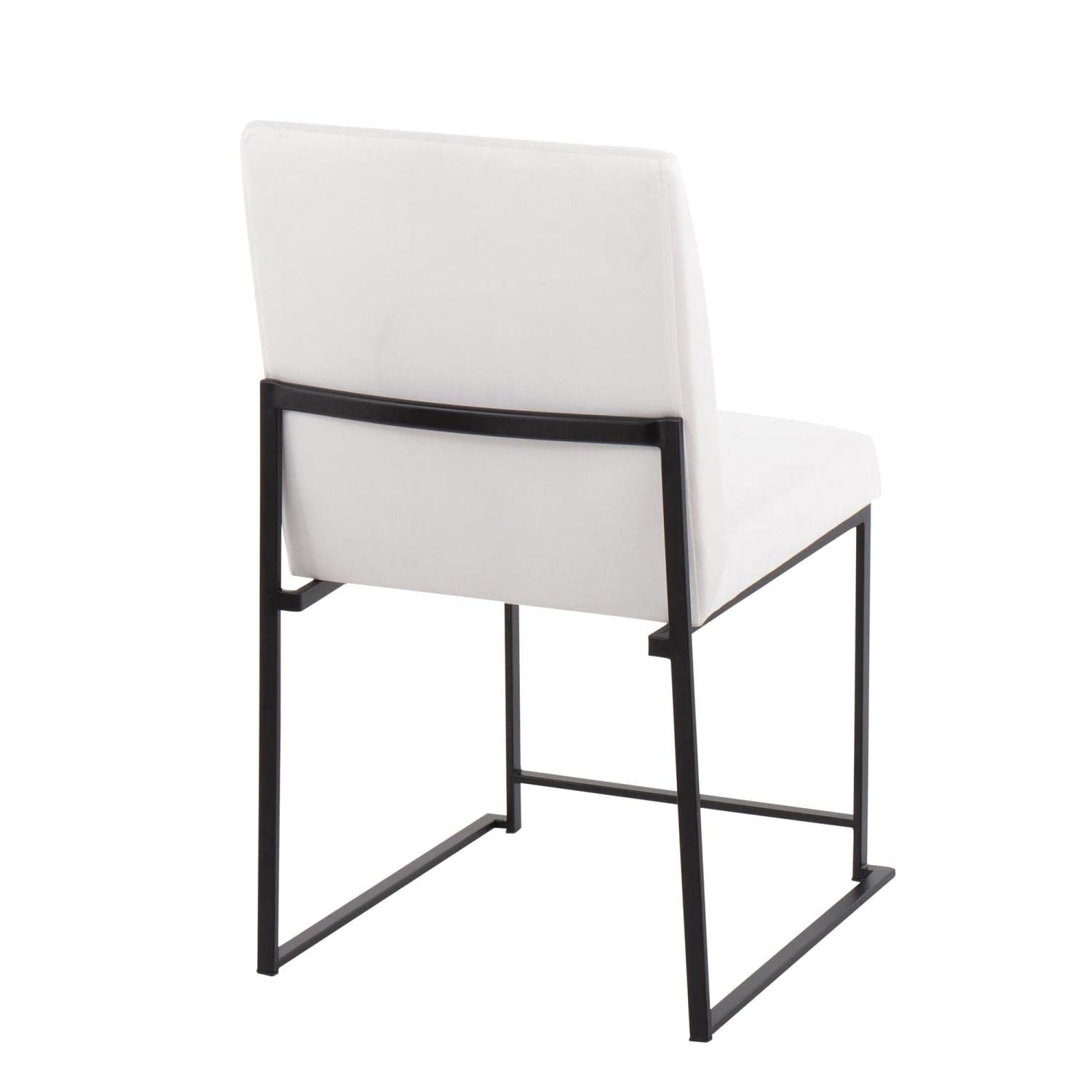 LumiSource High Back Fuji Dining Chair Set of 2 - Modern Upholstered Kitchen Chairs for Dining Table - Comfortable Contemporary Seating for Home, Restaurant & Office Use
