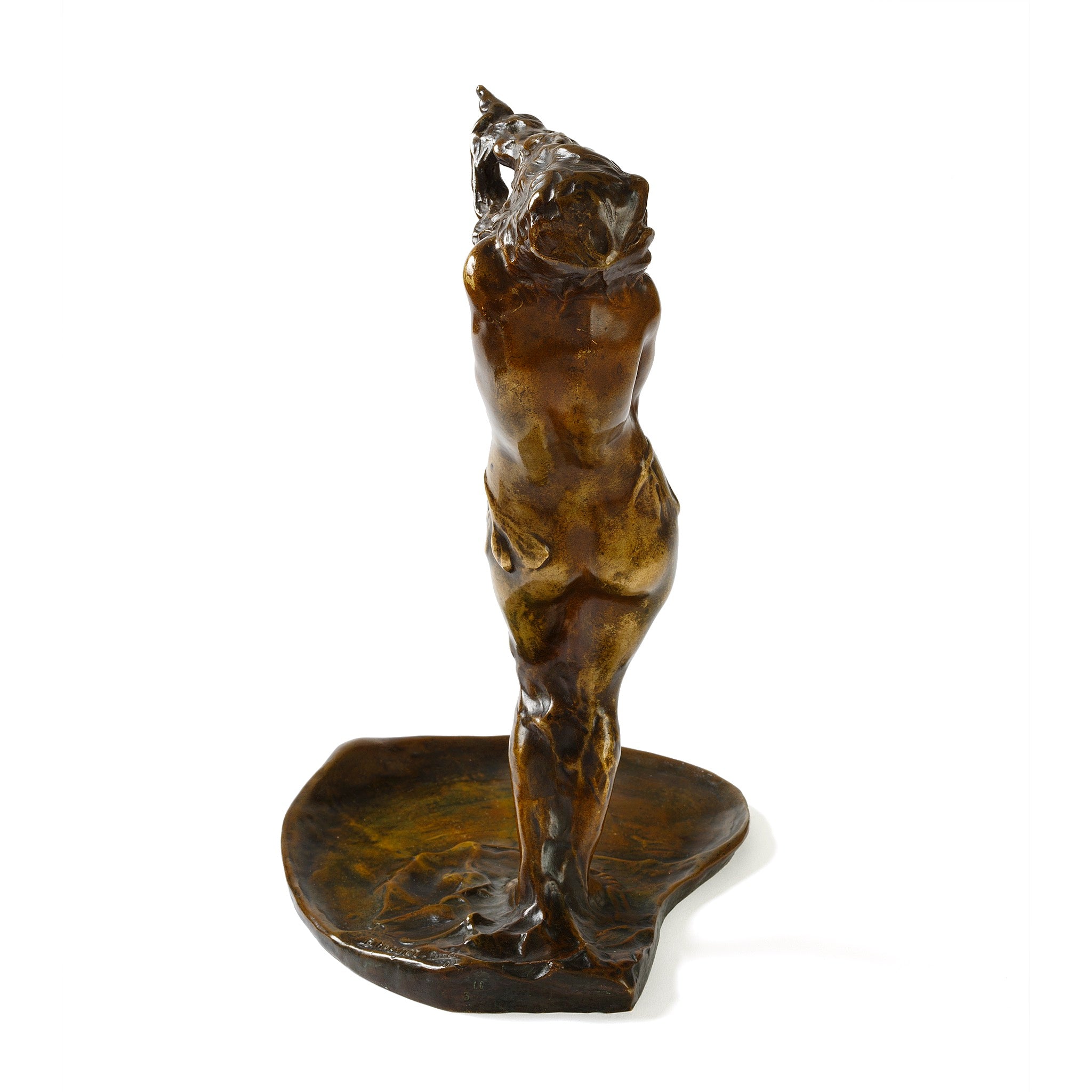 Bernhard Hoetger Le Vent Bronze Figurine Vide Poche - Elegant Decorative Tray for Jewelry & Keys | Perfect for Living Room, Bedroom, or Entryway Display