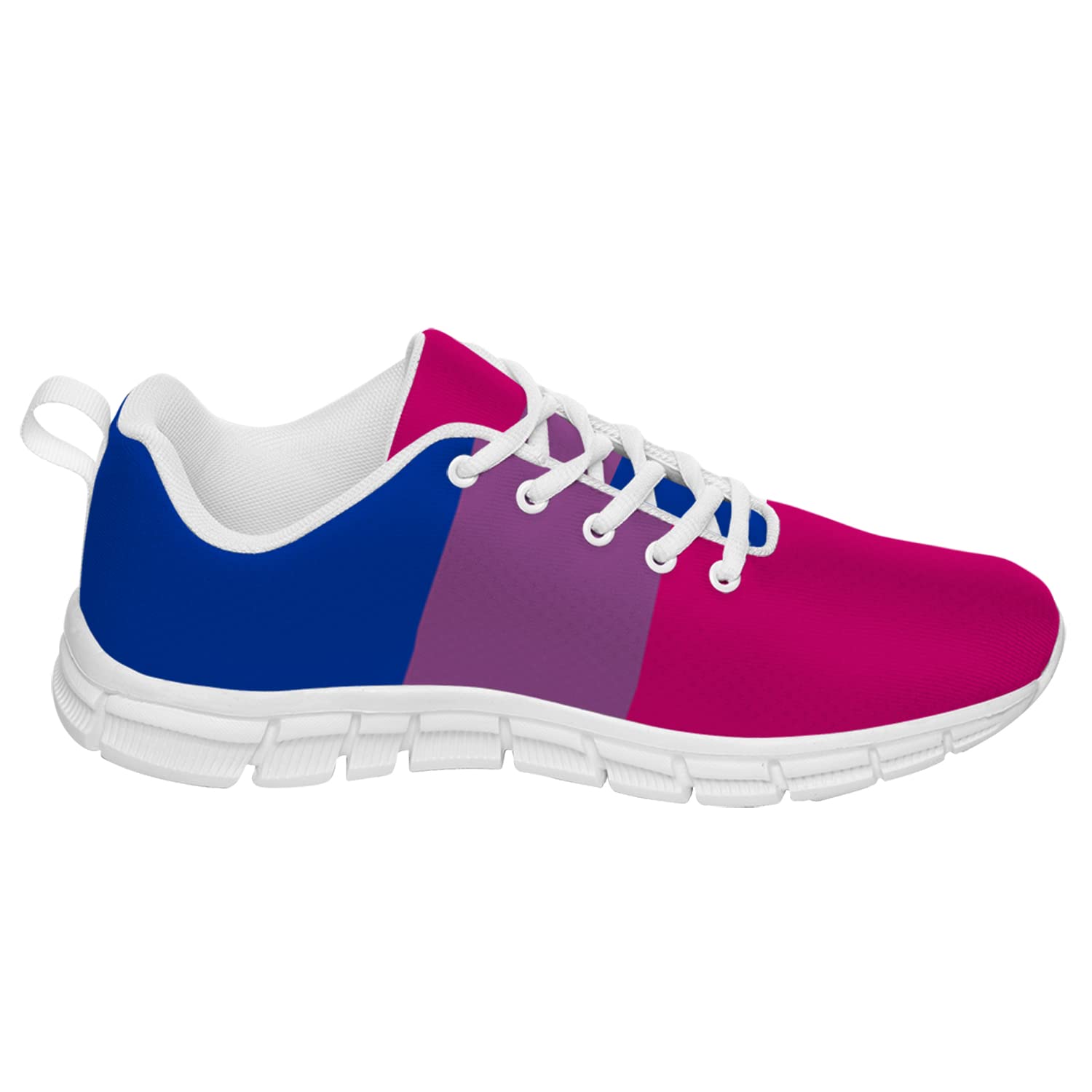 LGBT Pride Month Running Shoes for Women & Men - Bi Pride Flag Sneakers for Walking, Tennis & Gifts - Comfortable Purple Athletic Shoes (Men's 4.5/Women's 6.5) - Perfect for Pride Parades, Gym Workouts & Casual Wear