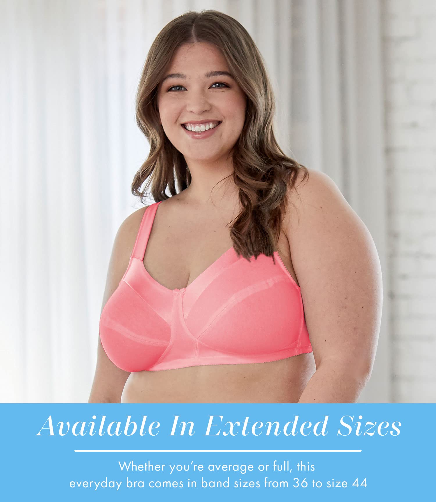 Bestform 5006715 Wireless Cotton Bra - Unlined Satin Trim Comfort Bra for Women | Perfect for Everyday Wear, Yoga & Lounge