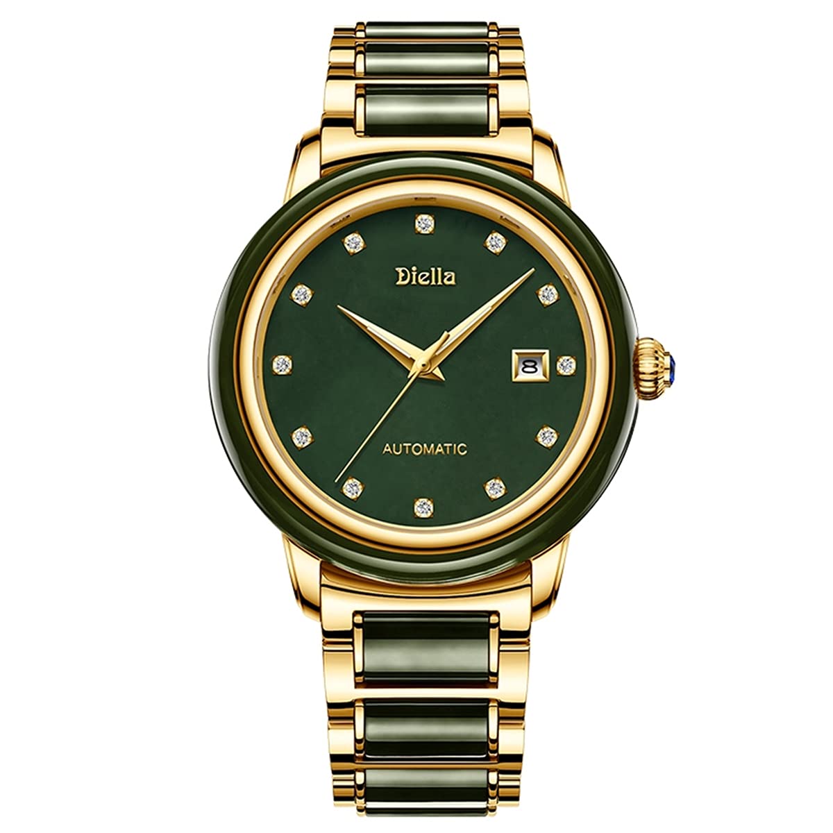Diella AD6001G Automatic Mechanical Watch for Men - Luxury Dress Watch with Sapphire Crystal Glass, 50M Water Resistant, Stainless Steel Case - Perfect for Business, Formal Events & Everyday Wear