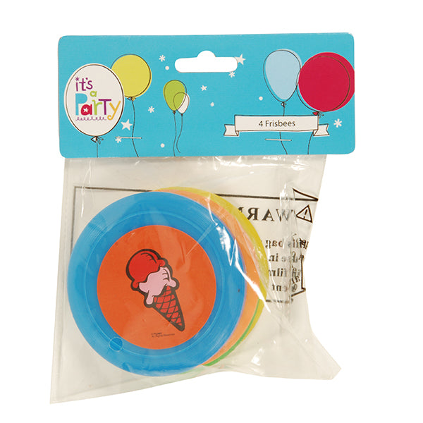 4-Pack 3.5 Inch Plastic Flying Discs - Multi-Color Outdoor Sports Toys for Beach, Park, Backyard Fun with Kids and Dogs