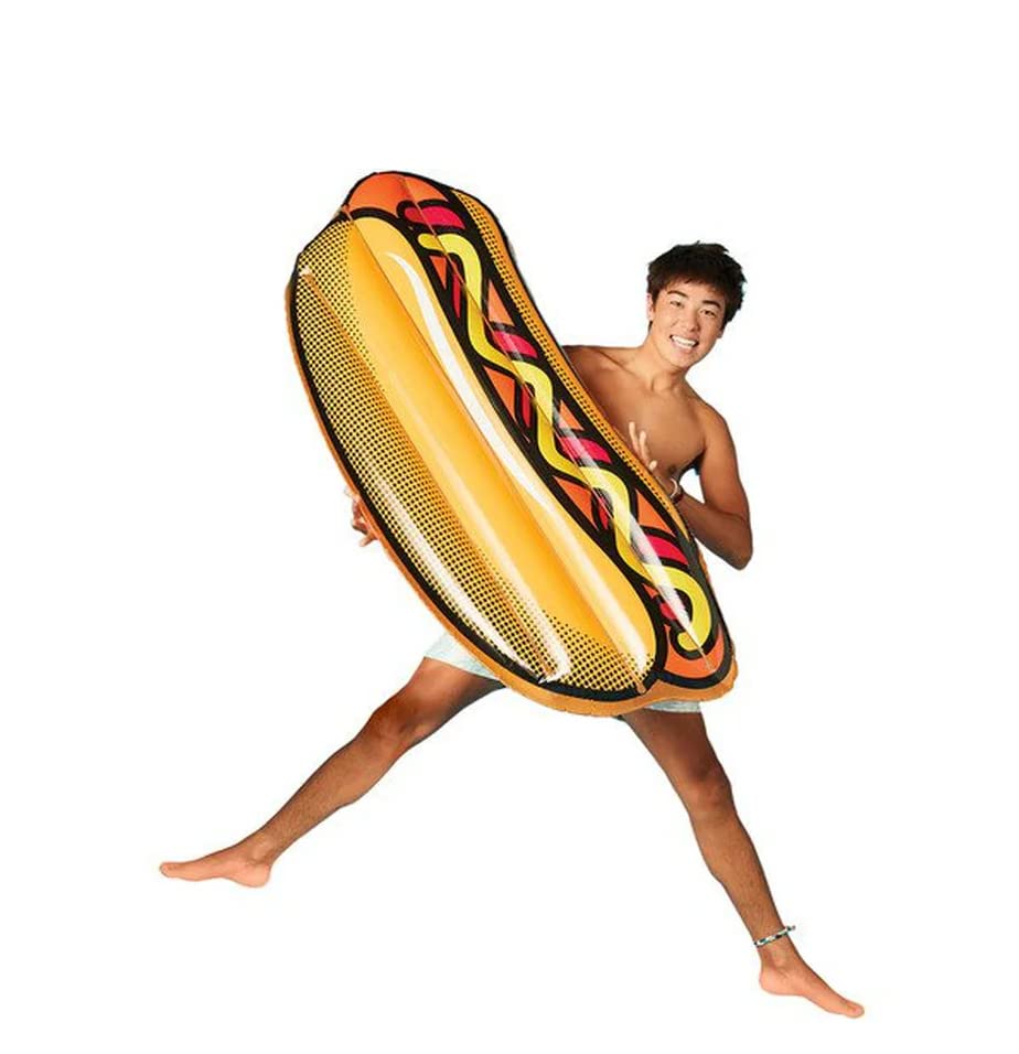 Best Inflatable Hot Dog Tube Pool Float for Kids - Summer Fun Lounge Party Toy for Swimming, Beach & Backyard Water Play