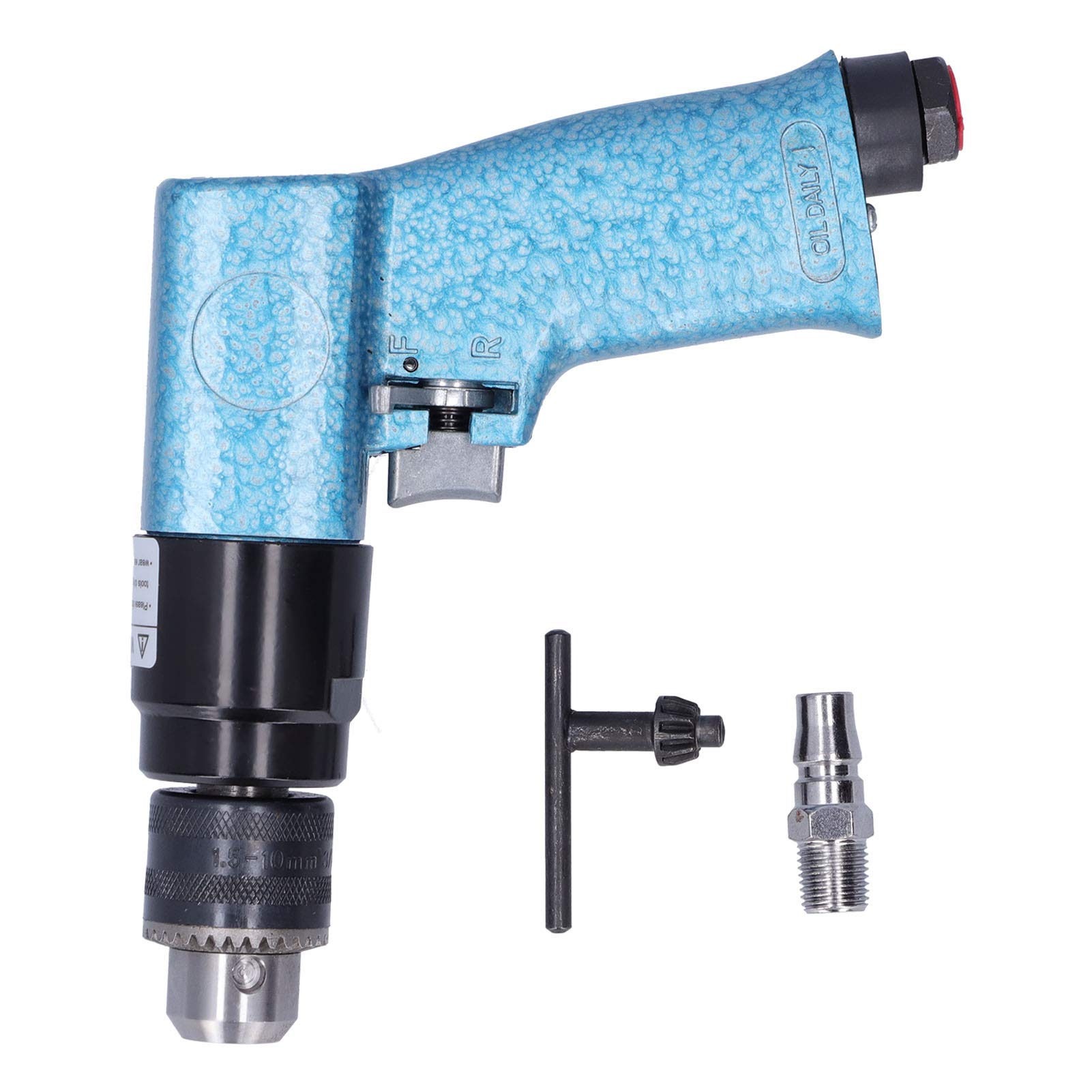 10mm Heavy Duty Air Drill - Lightweight Pneumatic Drilling Tool with Torque Adjustment, 1800 RPM for Metal & Iron Plate Drilling - Perfect for Automotive Repair, Metal Fabrication & DIY Projects
