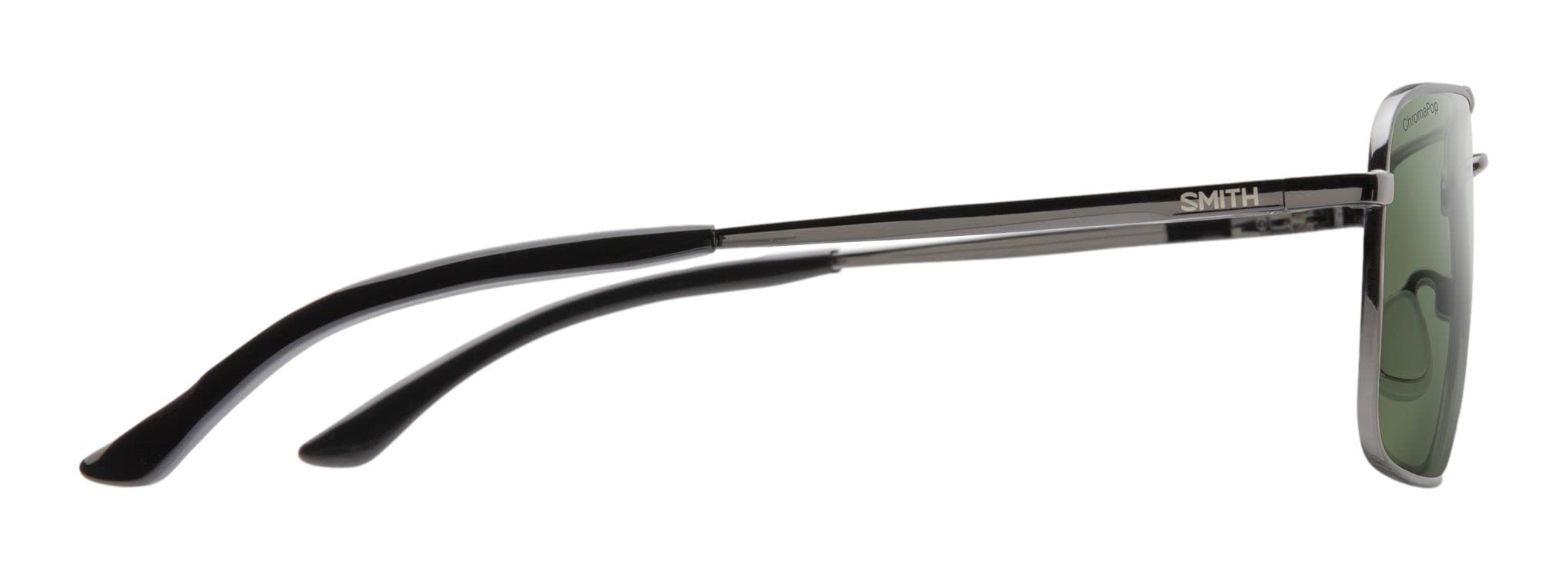 Smith Outcome Sunglasses - Matte Silver Frame with Polarized Platinum Mirror Lenses - UV Protection for Outdoor Sports & Driving