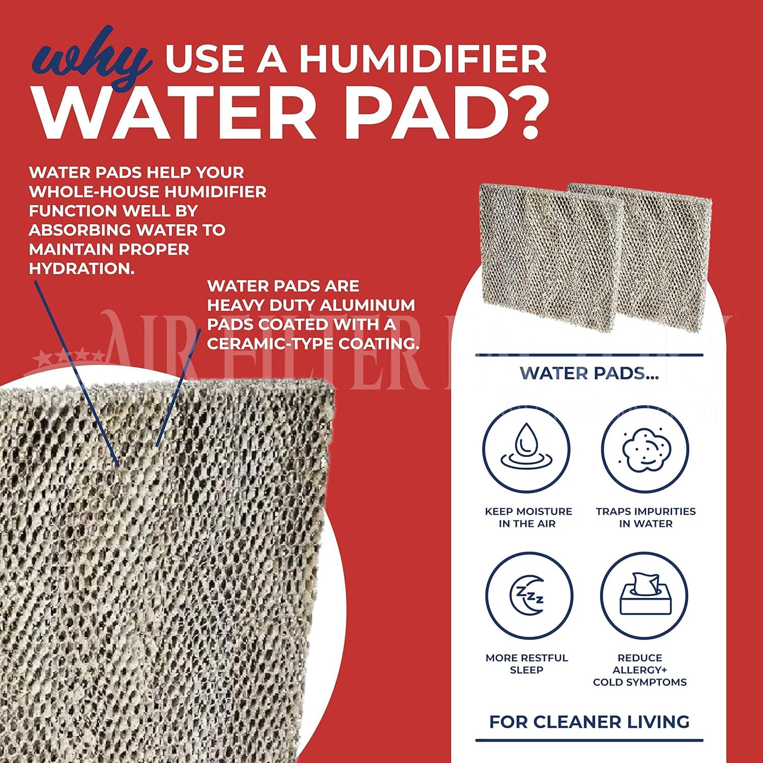 Honeywell HE225 HC22E1003 Replacement Air Filter 2-Pack - Compatible with Honeywell Humidifiers | Improves Air Quality for Home, Office & Bedroom Use