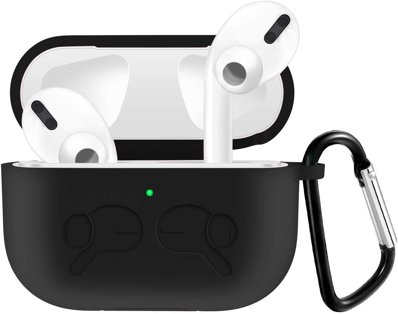 Premium Luvvitt Protective Case with Key Ring for Apple AirPods Pro (2019 Model) - Sleek Black Design | Perfect for Travel, Gym & Everyday Use