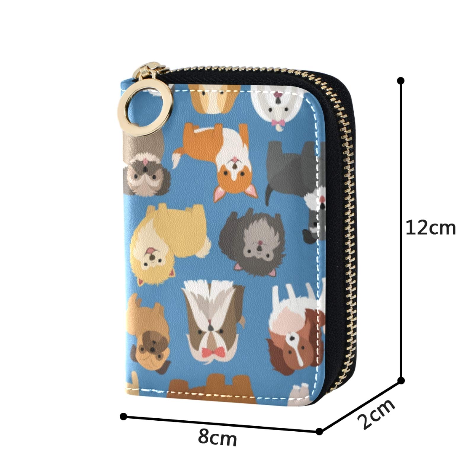 MOYYO RFID Blocking Leather Credit Card Holder - Stylish Zipper Wallet for Women & Girls - Perfect for Travel, Shopping, and Everyday Use