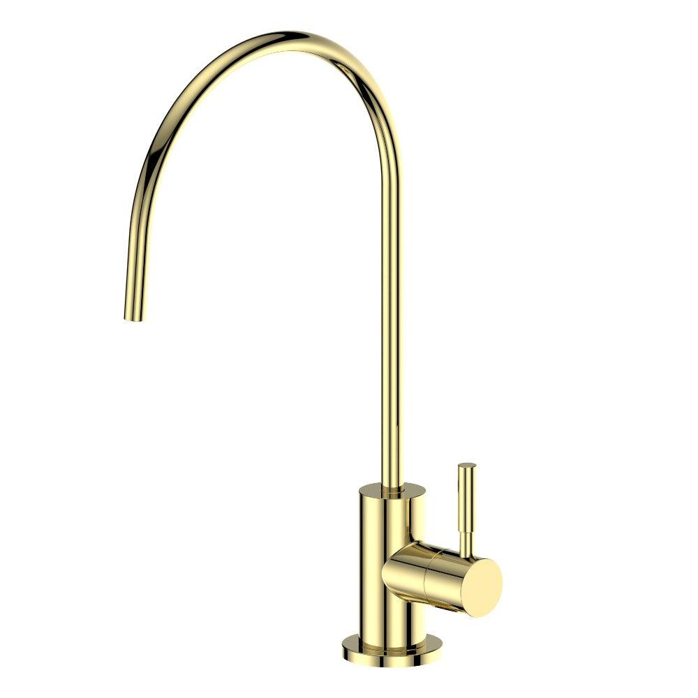 ZLINE Single Handle Drinking Water Faucet in Polished Gold - Modern Kitchen Sink Faucet for Home, Office & RV Use (FBV PG)