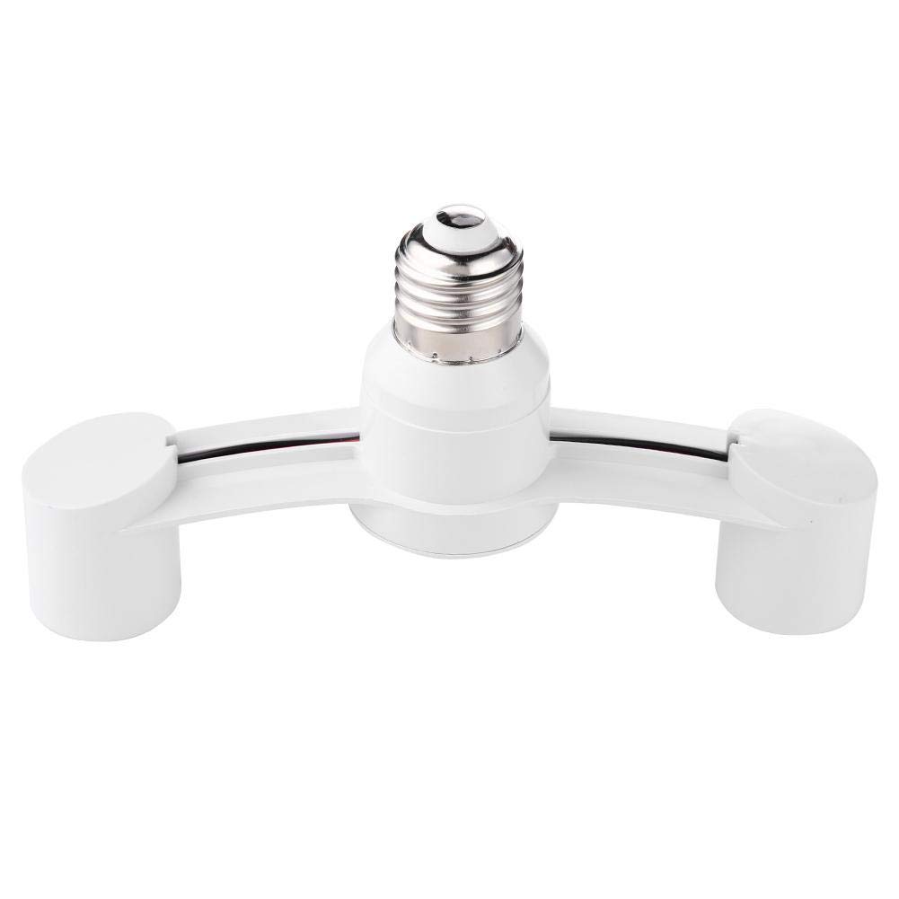 E27 Bulb Socket Adapter Splitter - 2 Head Lamp Base Converter, LED Light Holder for Home & Office Lighting - Perfect for Lamps, Pendants, and Ceiling Fixtures