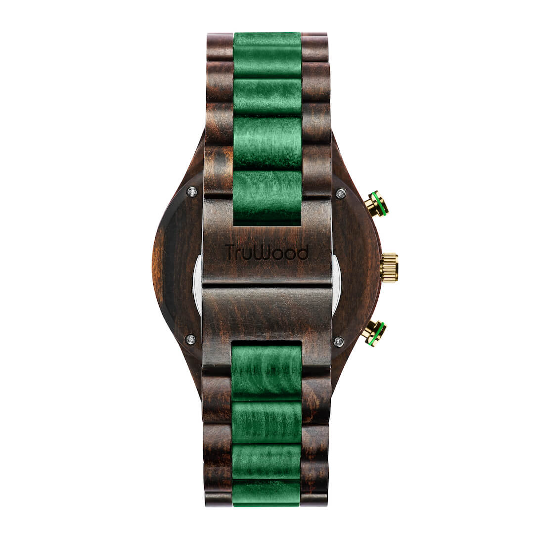 Truwood Guardian Wooden Watch for Men - Eco-Friendly Wooden Wristwatch with Stainless Steel Clasp - Perfect for Outdoor, Casual & Business Wear