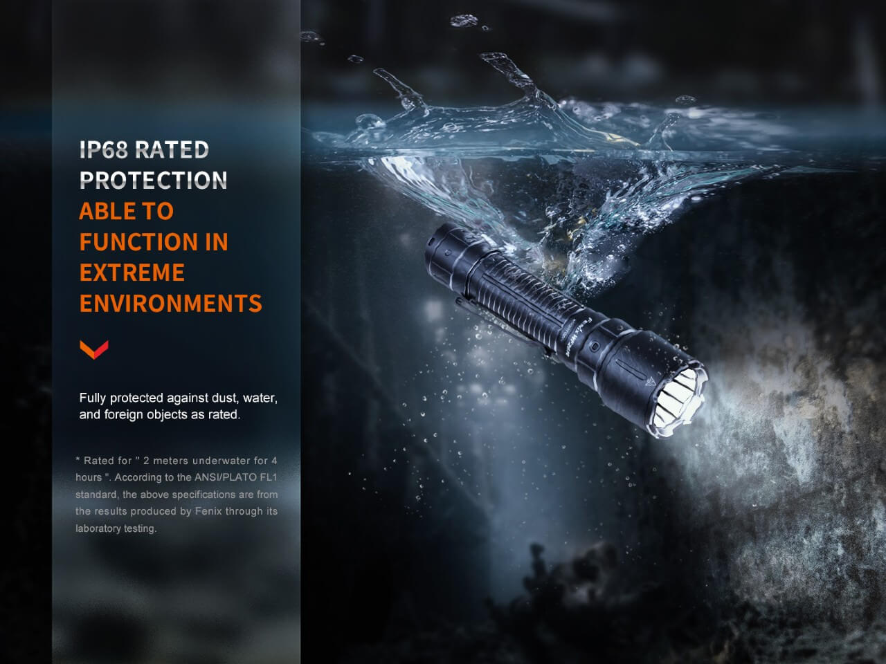 Fenix WF26R Rechargeable LED Work Flashlight with Cradle Charging - Bright, Durable for Camping, Hiking, and Emergency Use