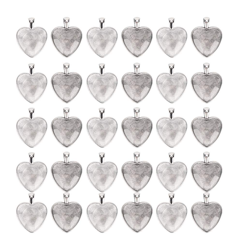 Pendant Setting & Delicate Glass Patches - Premium Jewelry Making Supplies for DIY Enthusiasts | Perfect for Necklace Crafting, Gift Making & Home Jewelry Projects