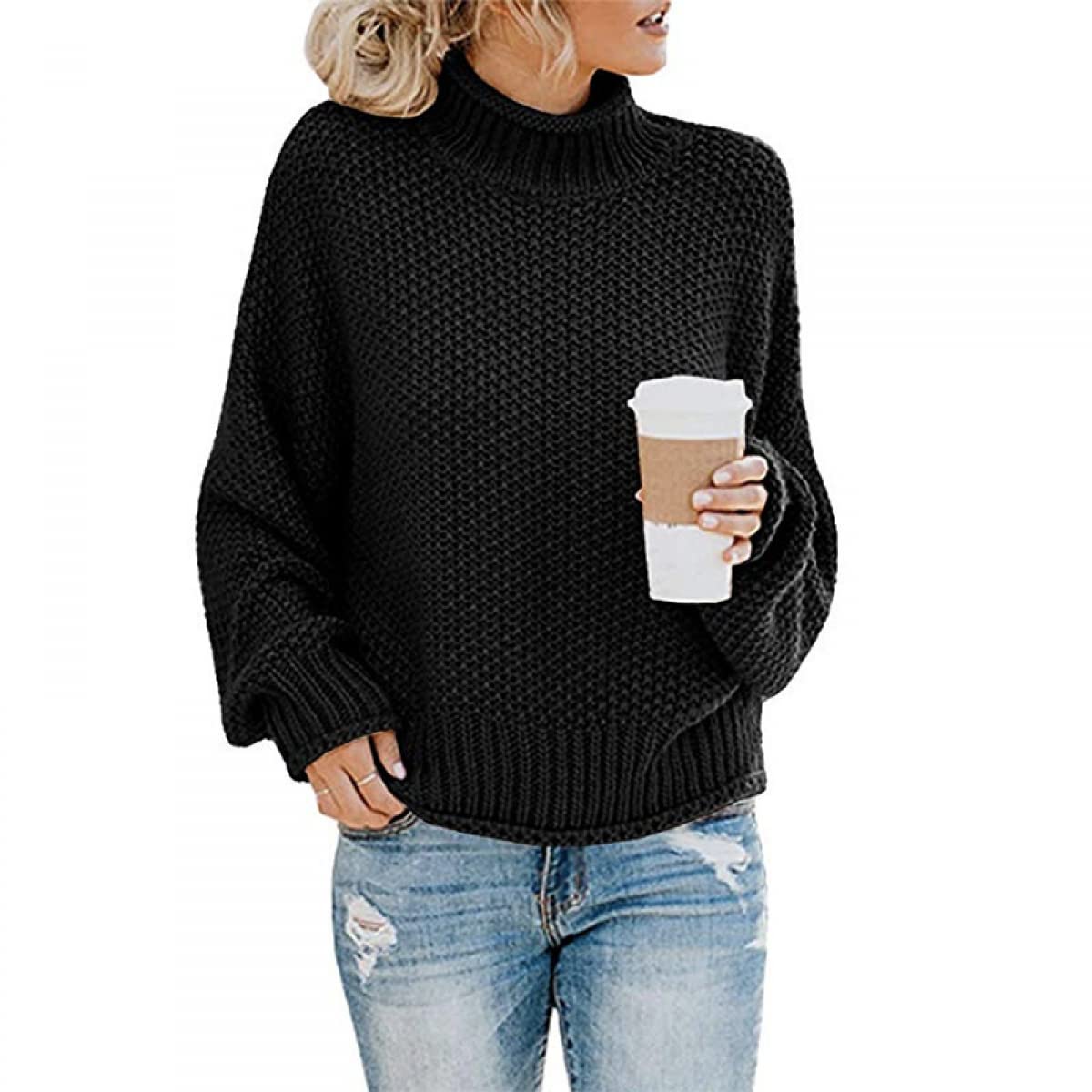 Bartira Women's Chunky Knit Turtleneck Sweater - Casual Loose Pullover for Fall and Winter | Cozy Jumper for Work, Travel & Everyday Wear