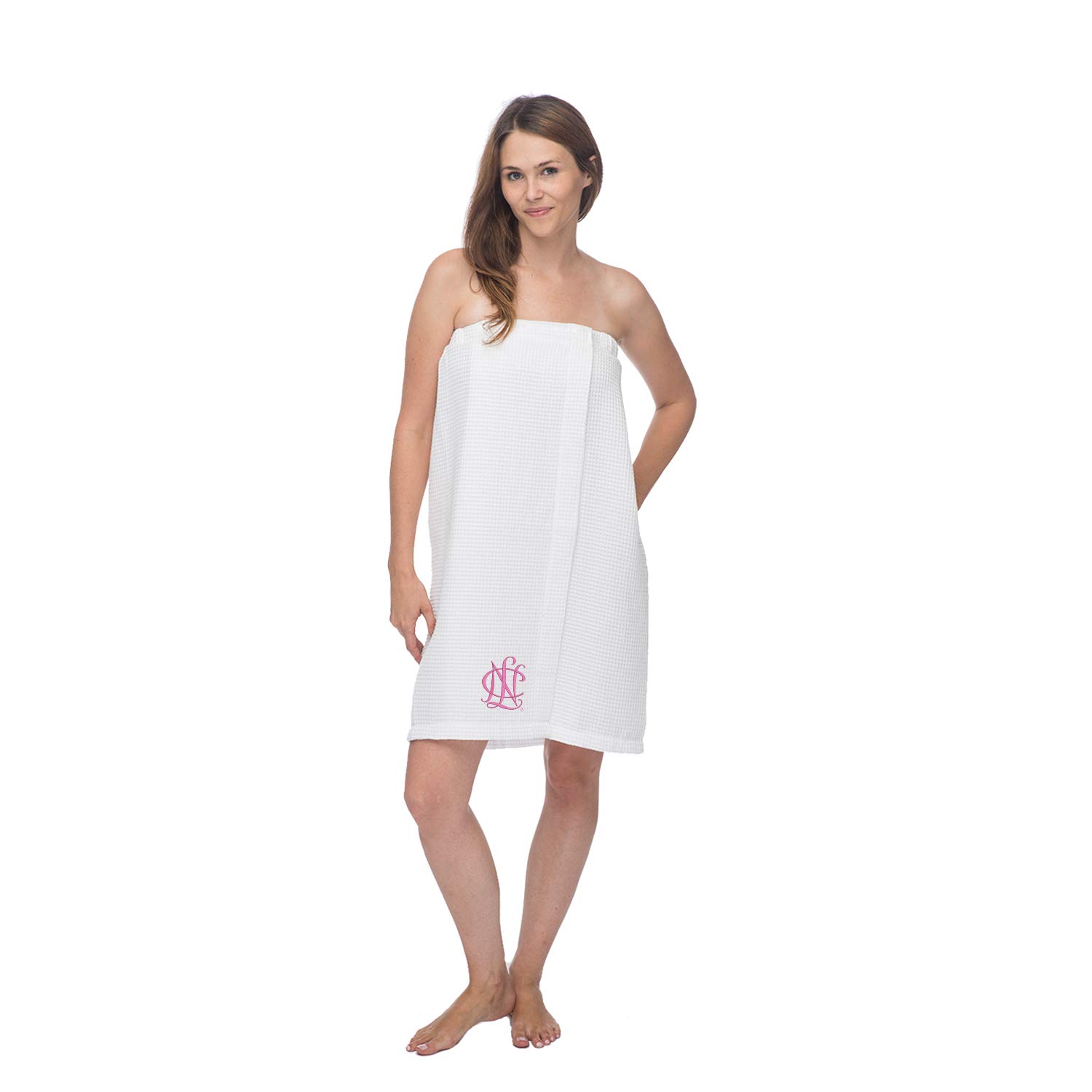 National Charity League Women's Waffle Weave Spa Wrap - Soft & Absorbent Bathrobe for Women - Perfect for Spa, Poolside & Home Relaxation