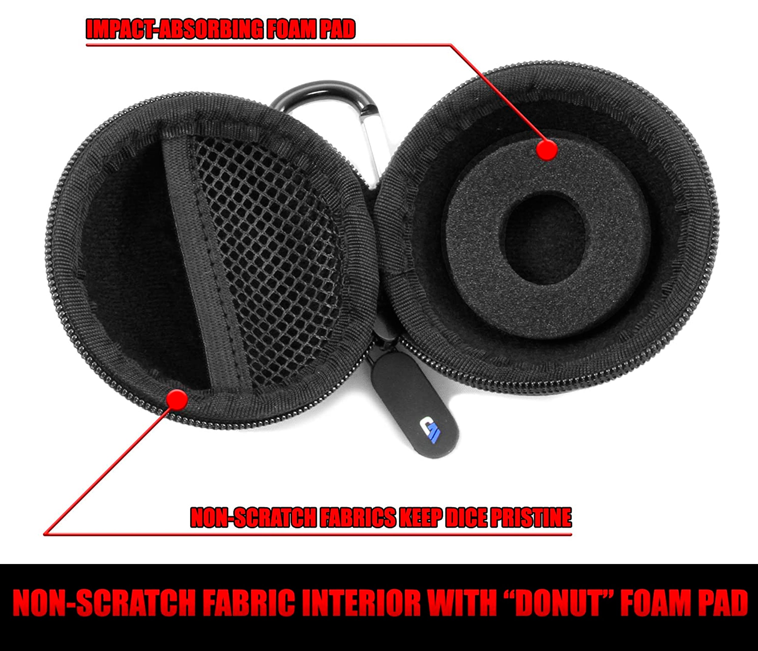 CASEMATIX Blue Protective Carry Case for Sphero Specdrum Music Rings - Compatible with App-Enabled Color Rings & USB Charging Cable (Case Only) - Perfect for Travel, Storage & Music Creation