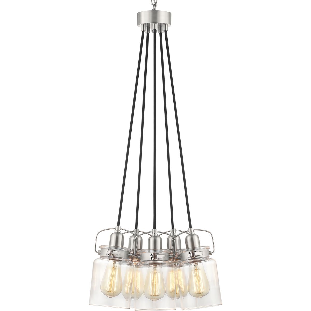 Calhoun Collection Five Light Chandelier - Elegant Crystal Ceiling Light Fixture for Dining Room, Bedroom & Living Room Decor