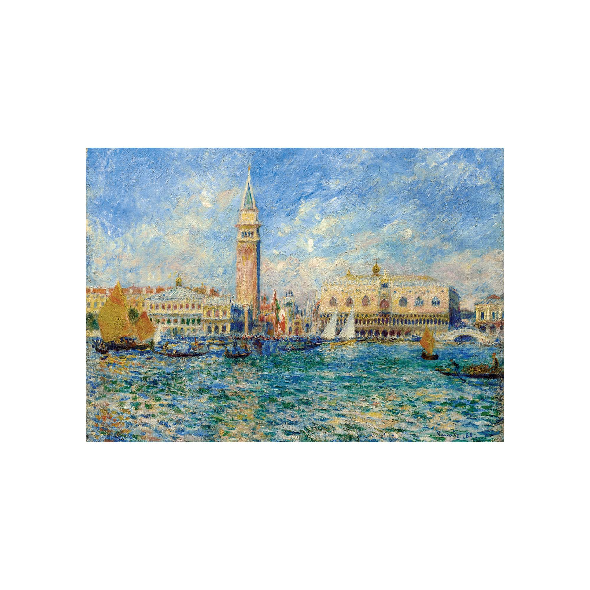 1,000 Piece Jigsaw Puzzle - View of Venice by Pierre Auguste Renoir | Fine Art Puzzle for Adults | Home Decor & Relaxation Activity