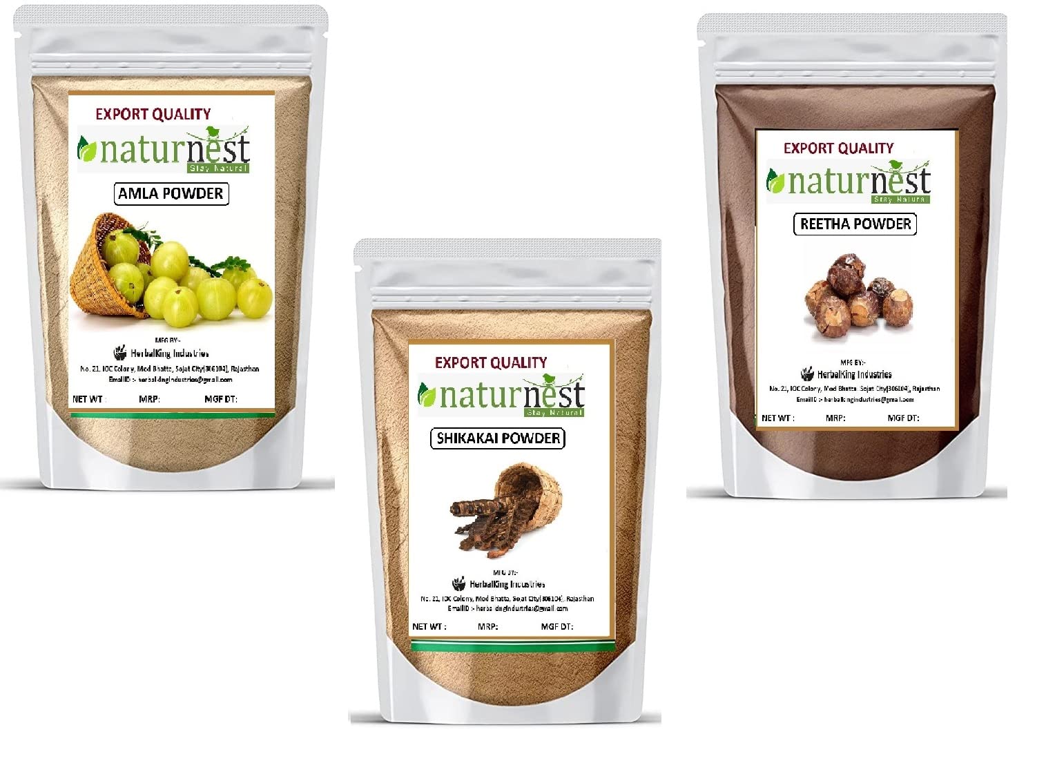**Natural Amla Reetha Shikakai Powder Combo for Hair Growth & Care - 3x50g Herbal Treatment for Natural Hair Color, Shine & Strength | Ideal for DIY Hair Masks, Scalp Treatments & Ayurvedic Hair Care**