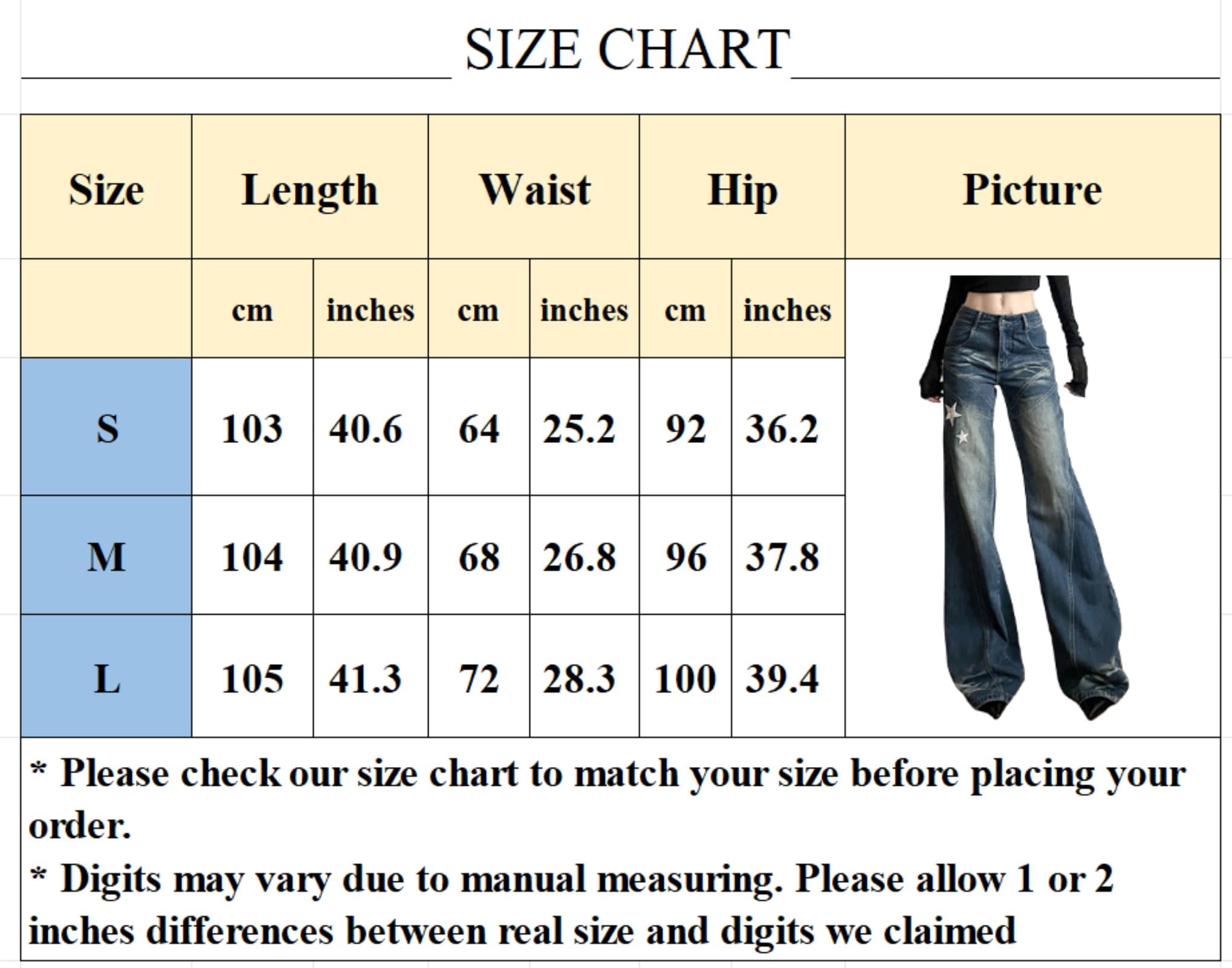 Women's Low Rise Flared Jeans - Vintage Washed Y2K Denim Pants with Star Embroidery | Perfect for Casual Outfits, Streetwear Fashion & Retro Style