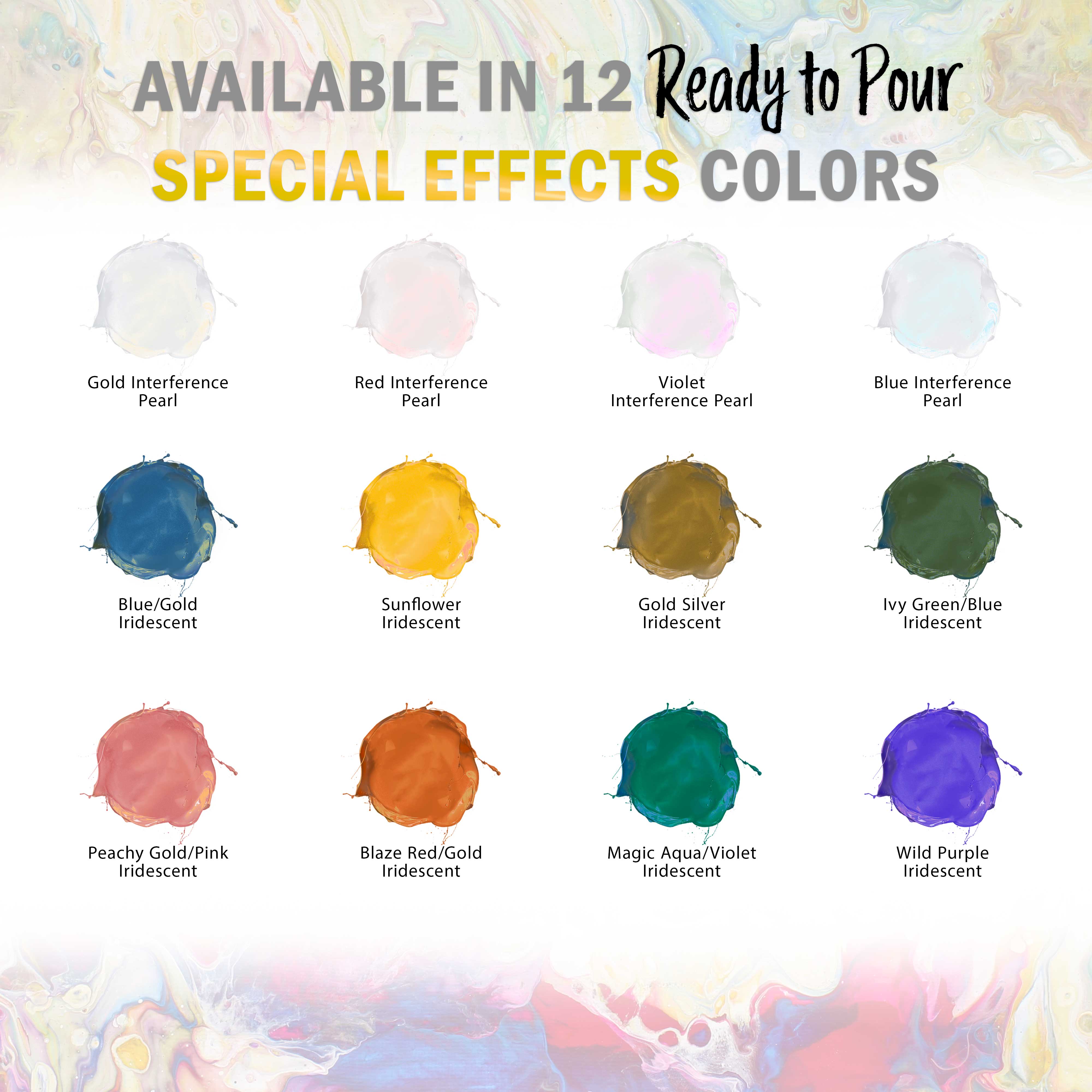 Sunflower Iridescent Acrylic Pouring Paint - Half Gallon Pre-Mixed Water-Based for Canvas Art, Fluid Painting & DIY Crafts - Perfect for Abstract Art, Home Decor & Creative Projects