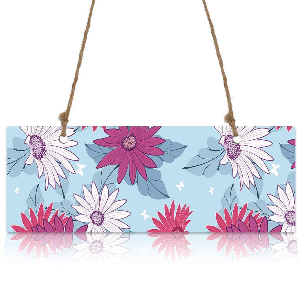 Licans Floral Wood Plaque Sign - 11