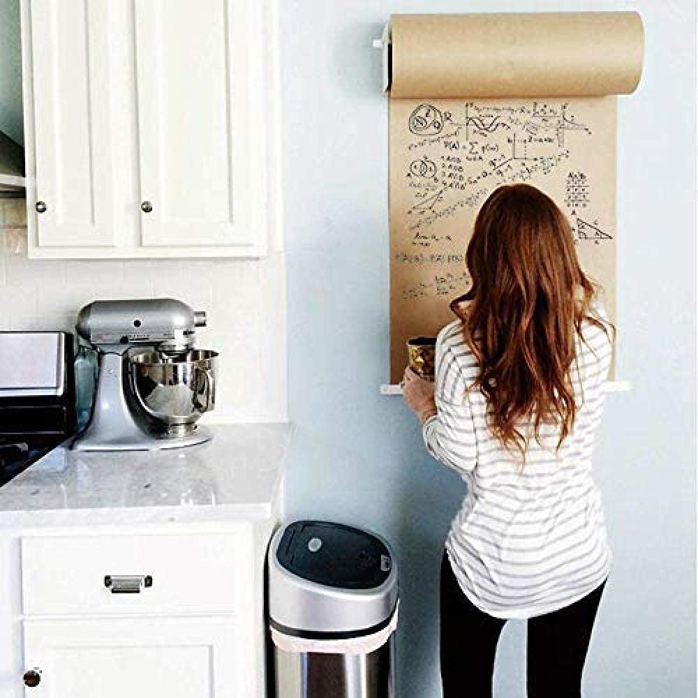 Wall Mounted Kraft Paper Roll Holder - Sturdy Paper Dispenser for Office, Home & Coffee Shop | Perfect for Wrapping, Crafting & Receipt Printing